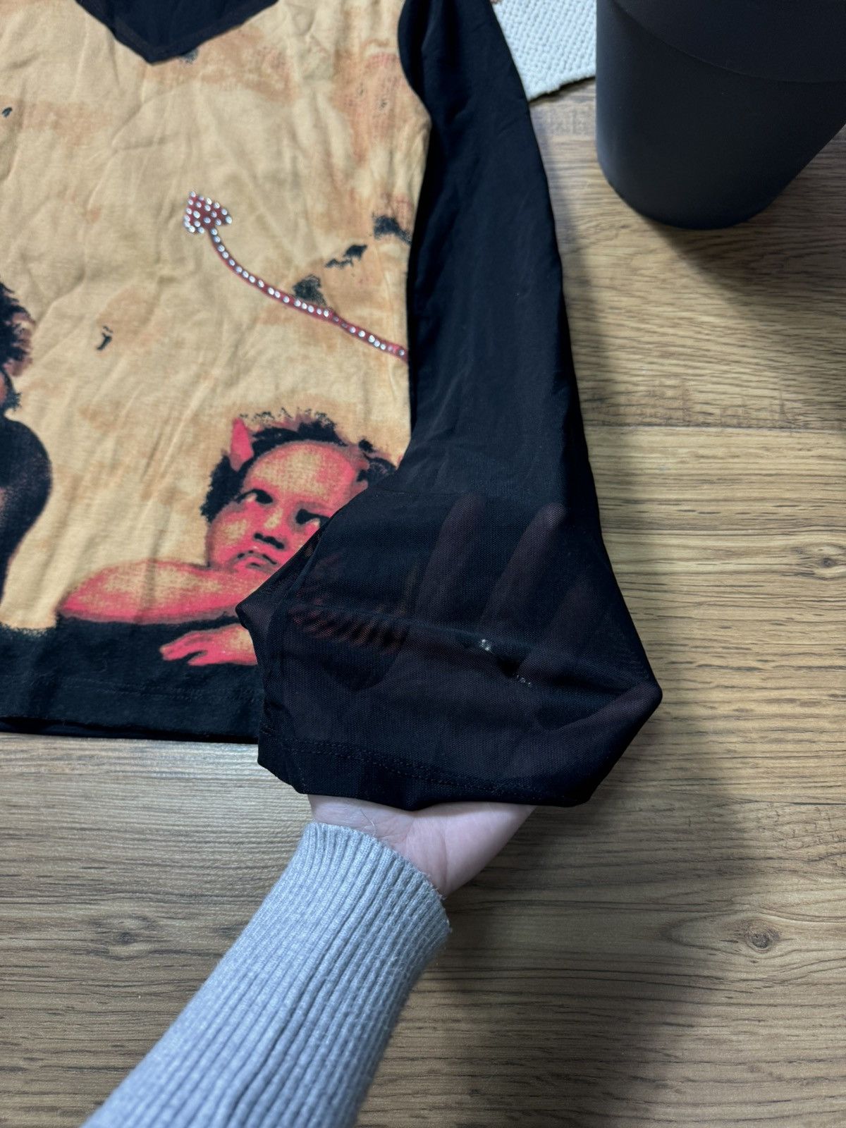 Vintage VINTAGE ANGEL&DEMON MESH PRINTED LONGSLEEVE Size M / US 6-8 / IT 42-44 - 4 Thumbnail