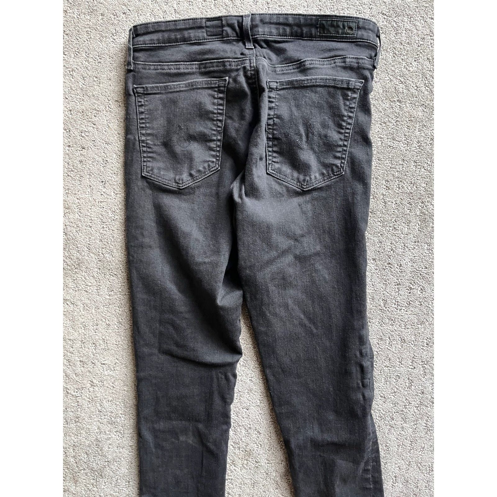 Vintage AG Adriano Goldschmied Jeans Womens 30R Black The Middi Mid Rise Legging Stretch Size 30" / US 8 / IT 44 - 4 Thumbnail