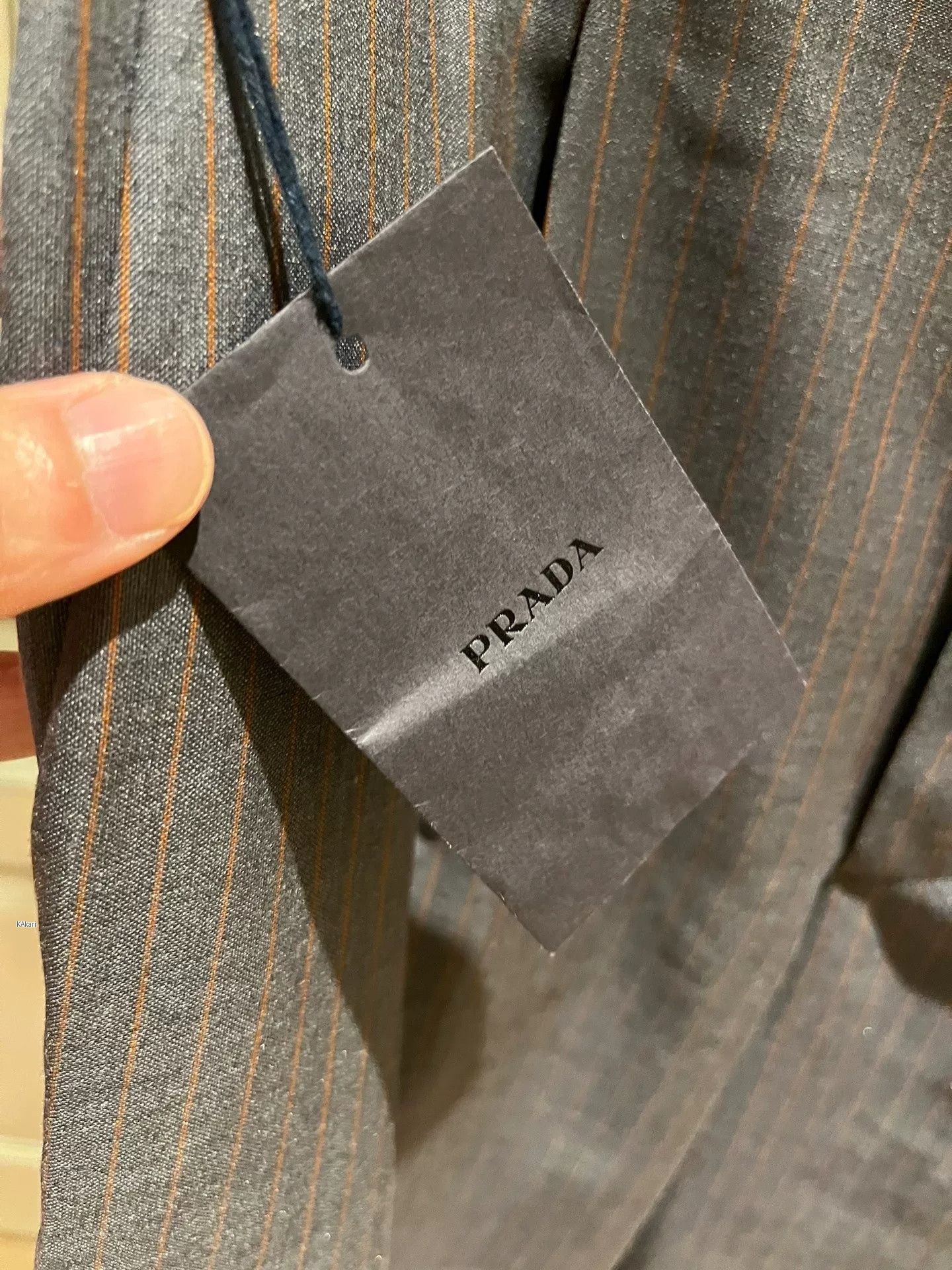 Prada Prada Gray Wide-Leg Trousers Orange Stripe 48 Size US 32 / EU 48 - 1 Thumbnail