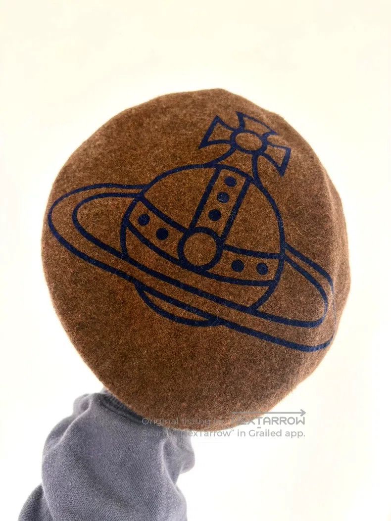 Vivienne Westwood Vivienne Westwood Blue and Brown Gradient Beret Size ONE SIZE - 1 Thumbnail