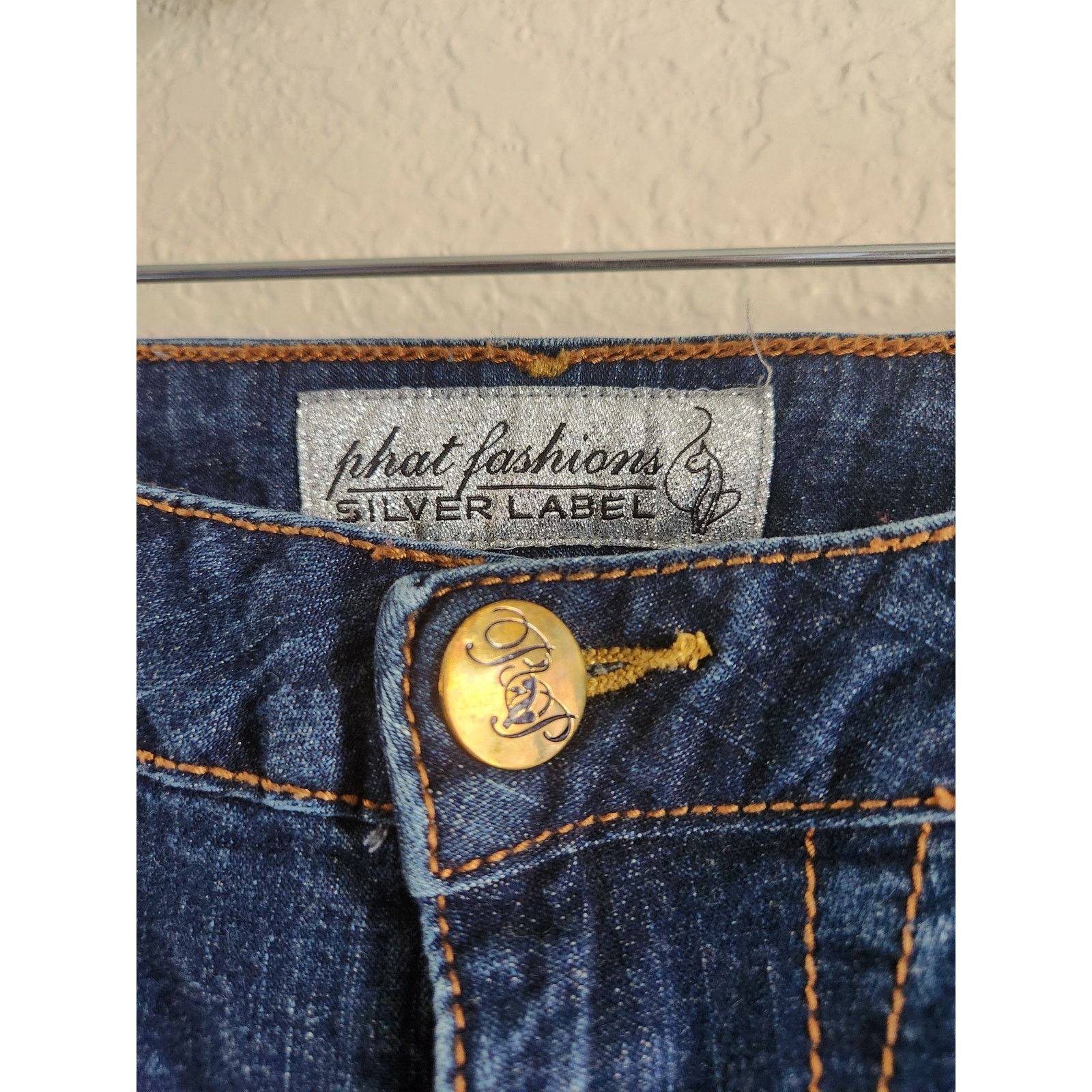 Phat Farm Y2k Phat Farms Silver Label Dark Wash Low Rise Jeans-9w Size 30" / US 8 / IT 44 - 2 Thumbnail