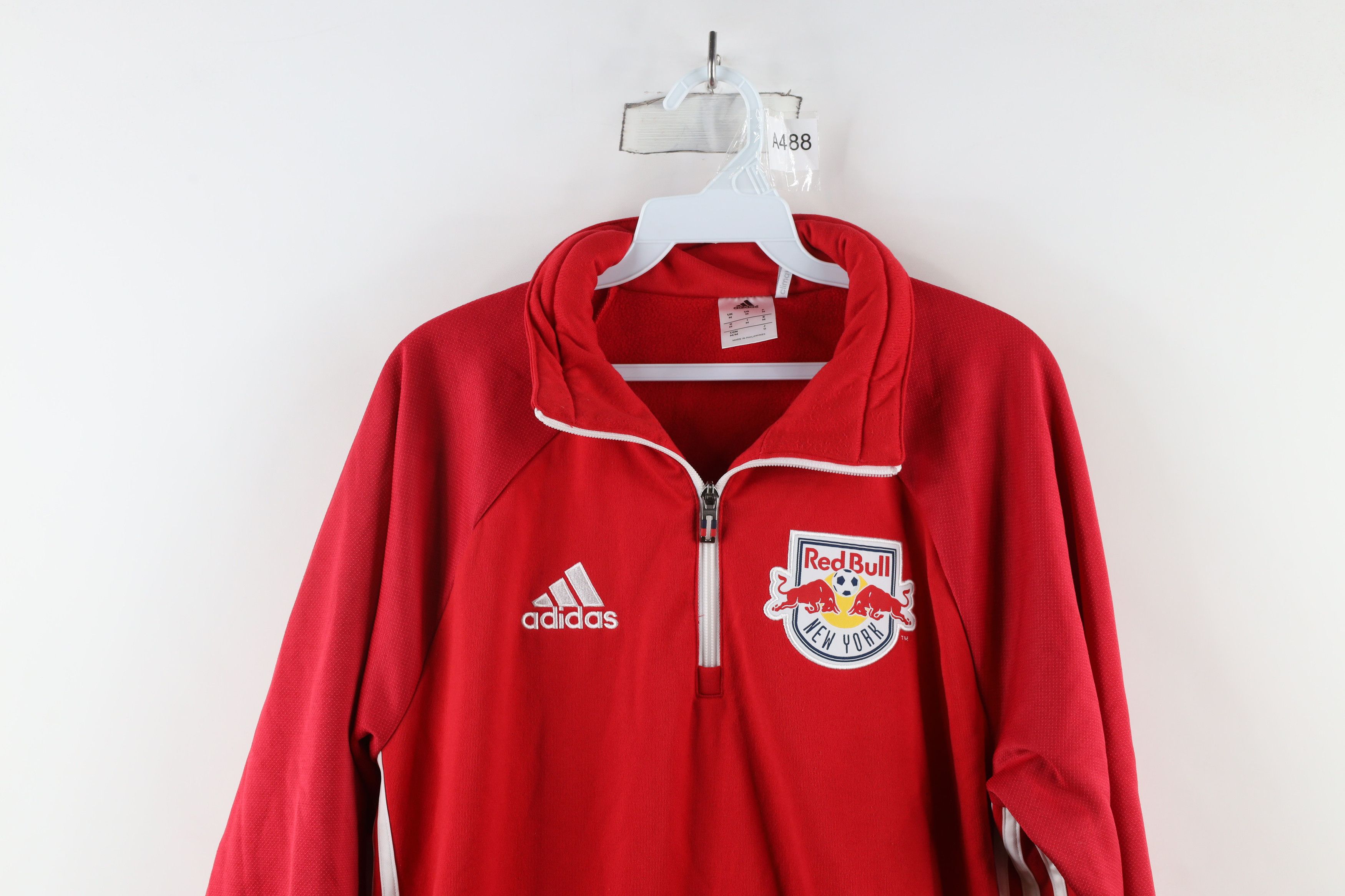 Adidas × Vintage Adidas MLS Red Bull Soccer Half Zip Pullover Sweatshirt Size US M / EU 48-50 / 2 - 2 Thumbnail