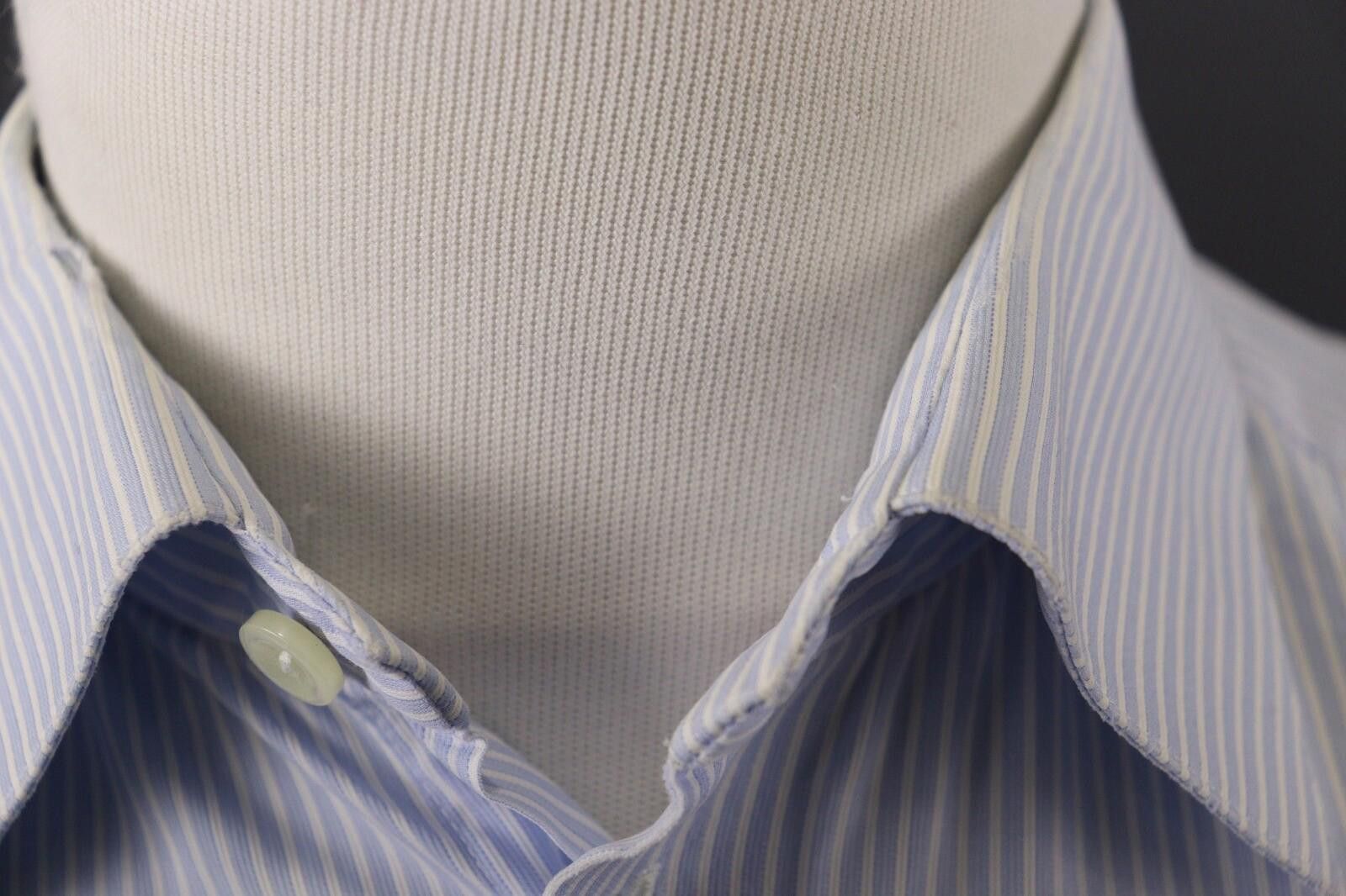 Eton Eton Contemporary Blue Stripe Shirt Size 41 /16 Size US M / EU 48-50 / 2 - 5 Thumbnail