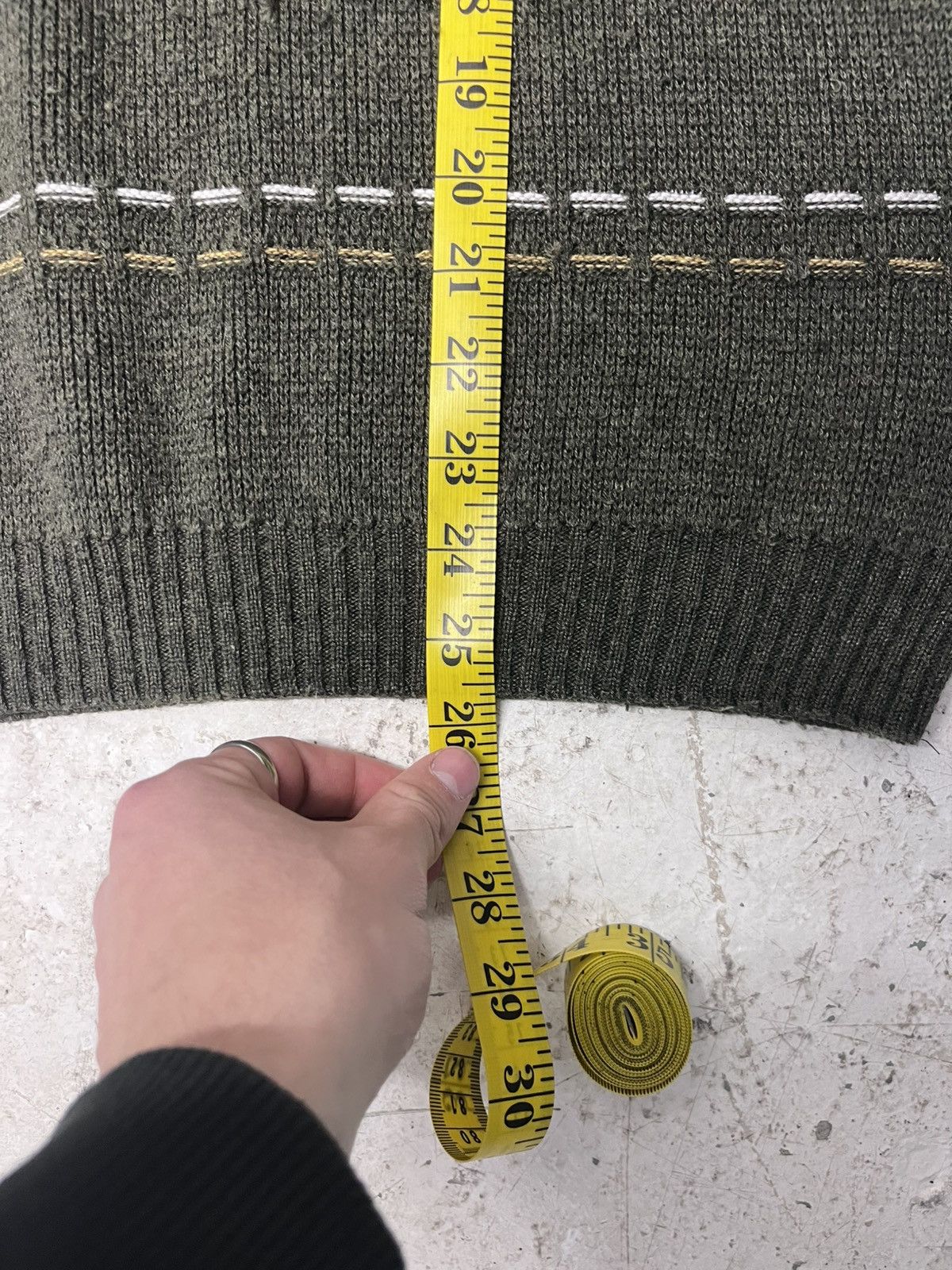 Vintage Vintage yellow and green knit button up sweater Size US XL / EU 56 / 4 - 5 Thumbnail