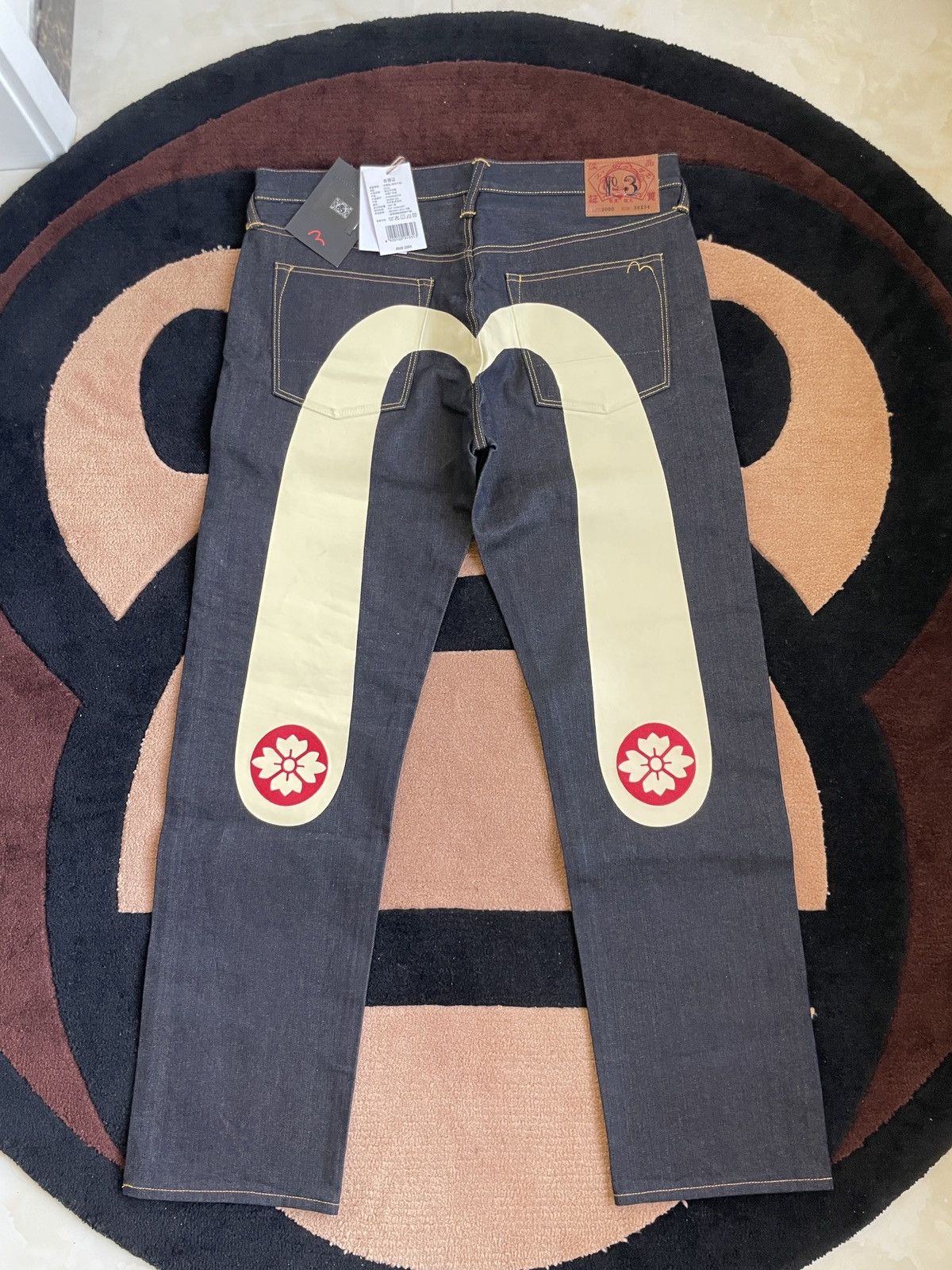 Evisu × Japanese Brand × Streetwear EVISU NEW white daicock flower