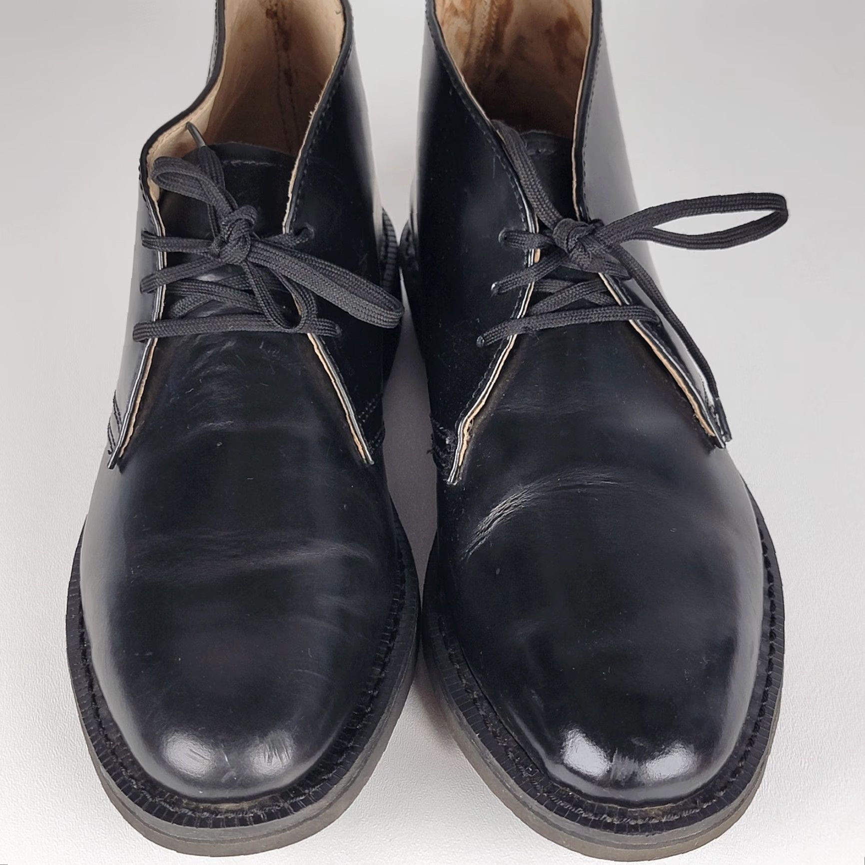 Vintage Work America Boots Chukka Boots Black Slip Resistant Oil Resistant Men 11 EA Leather Leather Ankle Lace Up Round Toe Size US 11 / EU 44 - 2 Thumbnail