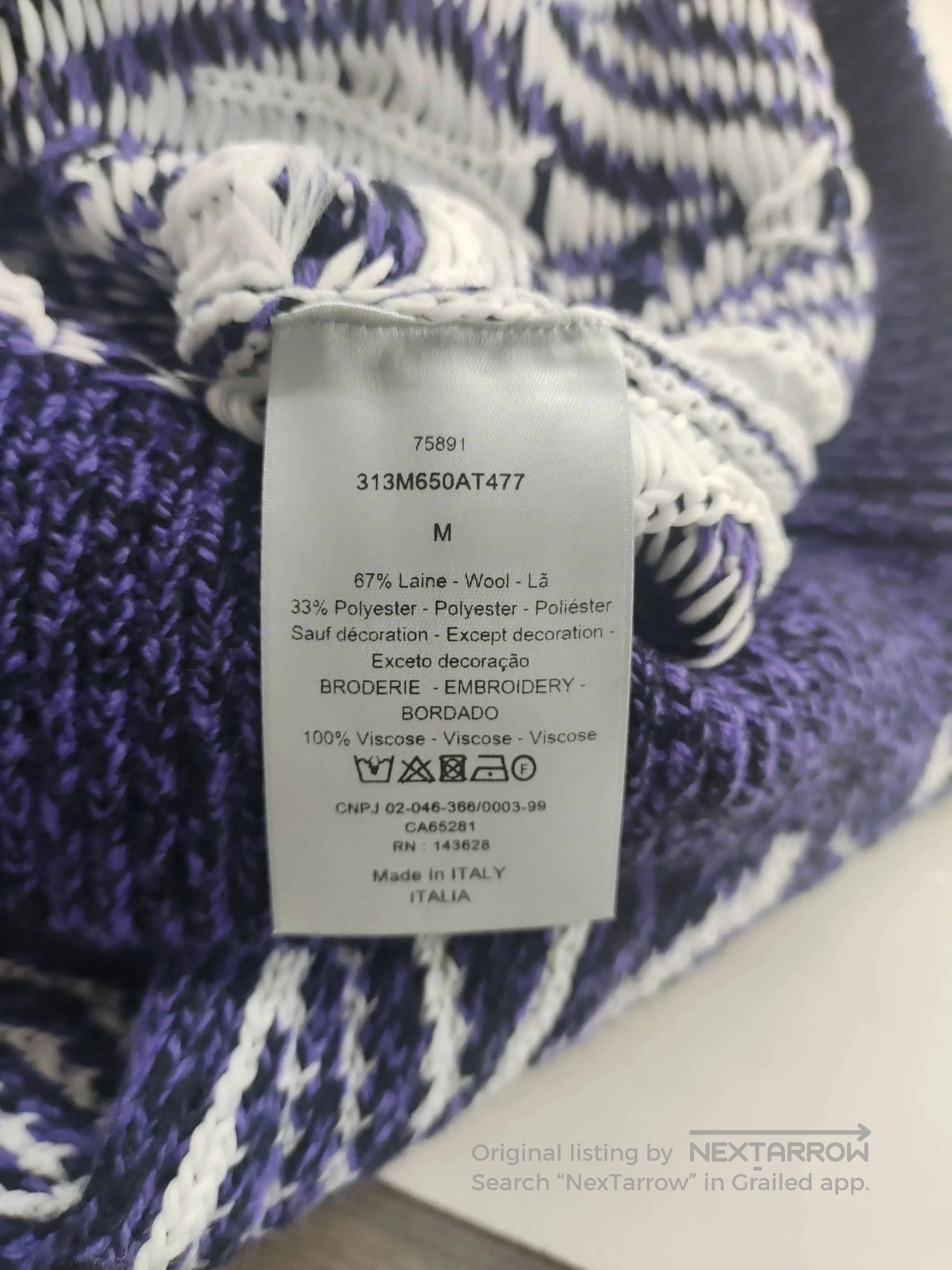 Dior dior purple diamond patterned crewneck sweater. Size US M / EU 48-50 / 2 - 4 Thumbnail