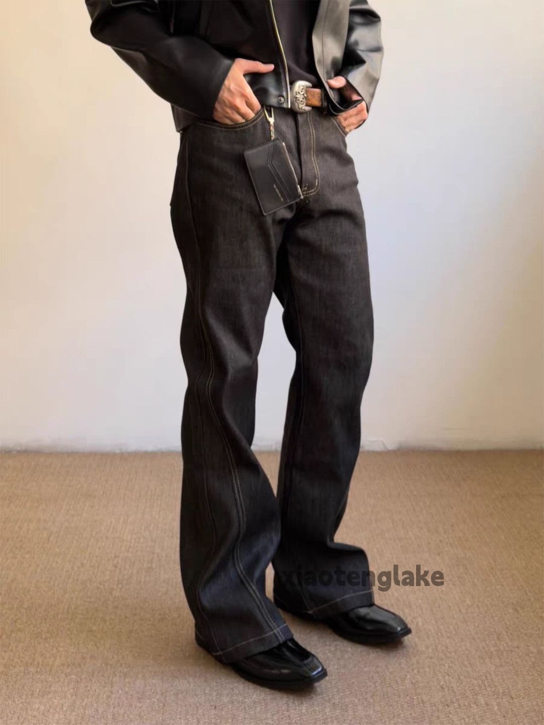 Jean Xz denim wide Leg flared yuppie cleanfit punk jeans Size US 32 / EU 48 - 2 Thumbnail