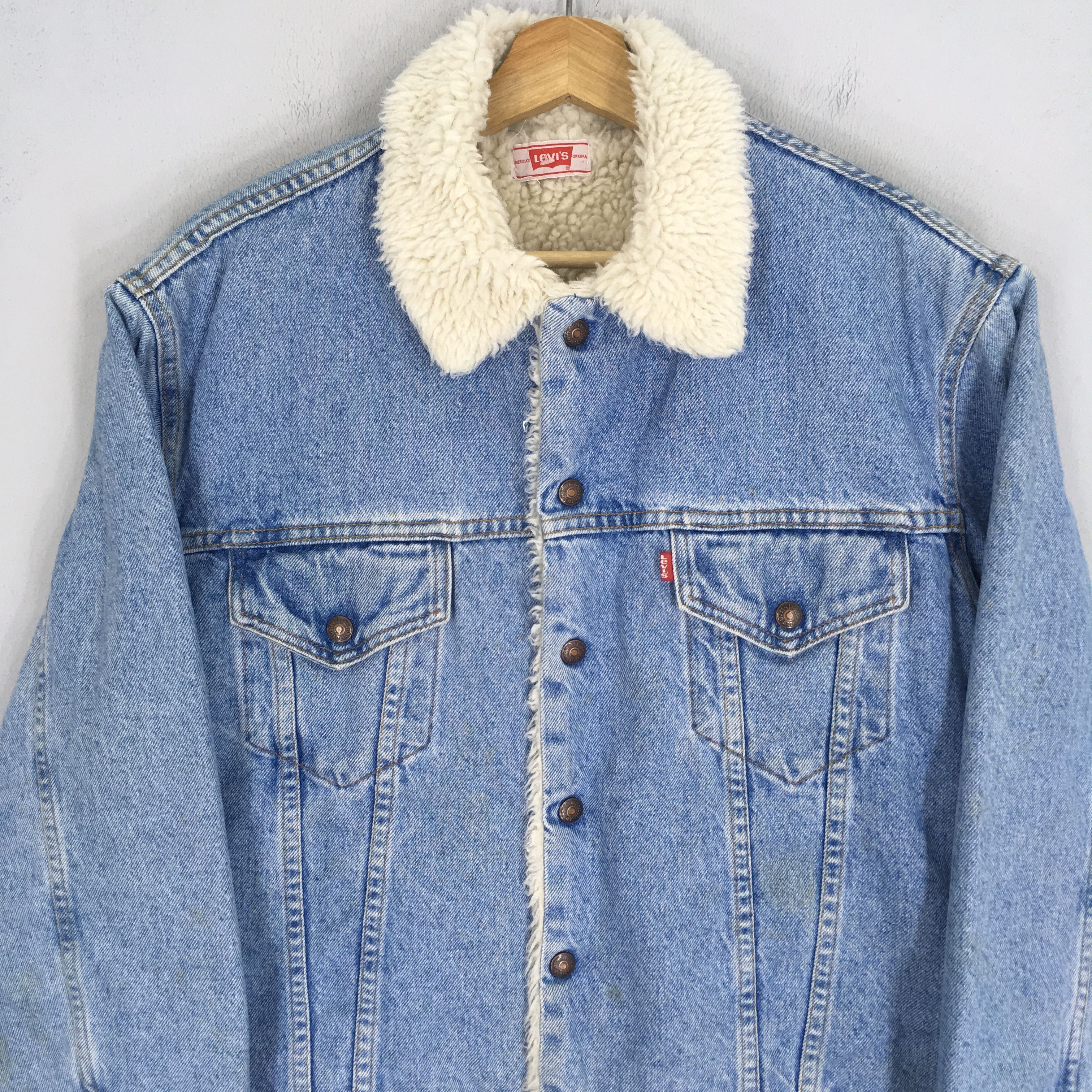 Levi's Vintage 90s Levi's Denim Jacket Jeans Trucker Sherpa Size US M / EU 48-50 / 2 - 5 Thumbnail