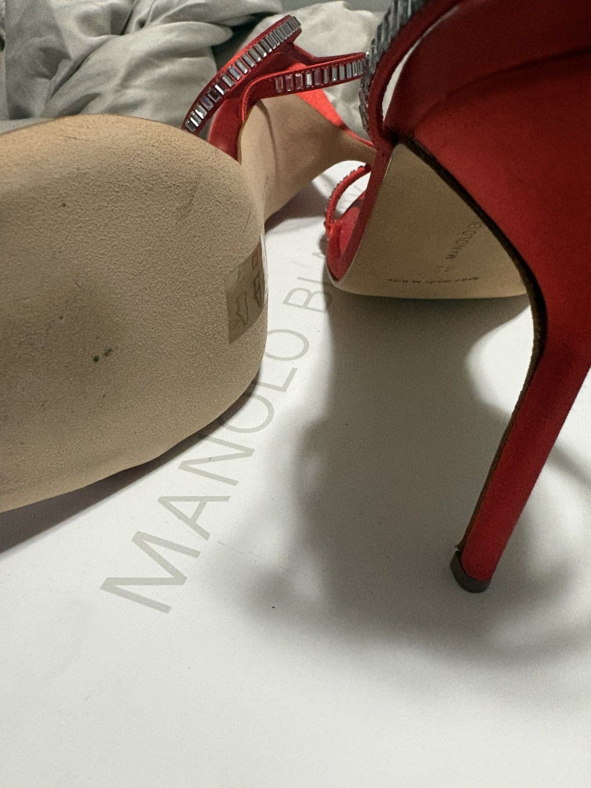 Manolo Blahnik Manolo Blahnik Crystal Open Toe Heels Size 42 Size US 11 / IT 41 - 3 Thumbnail