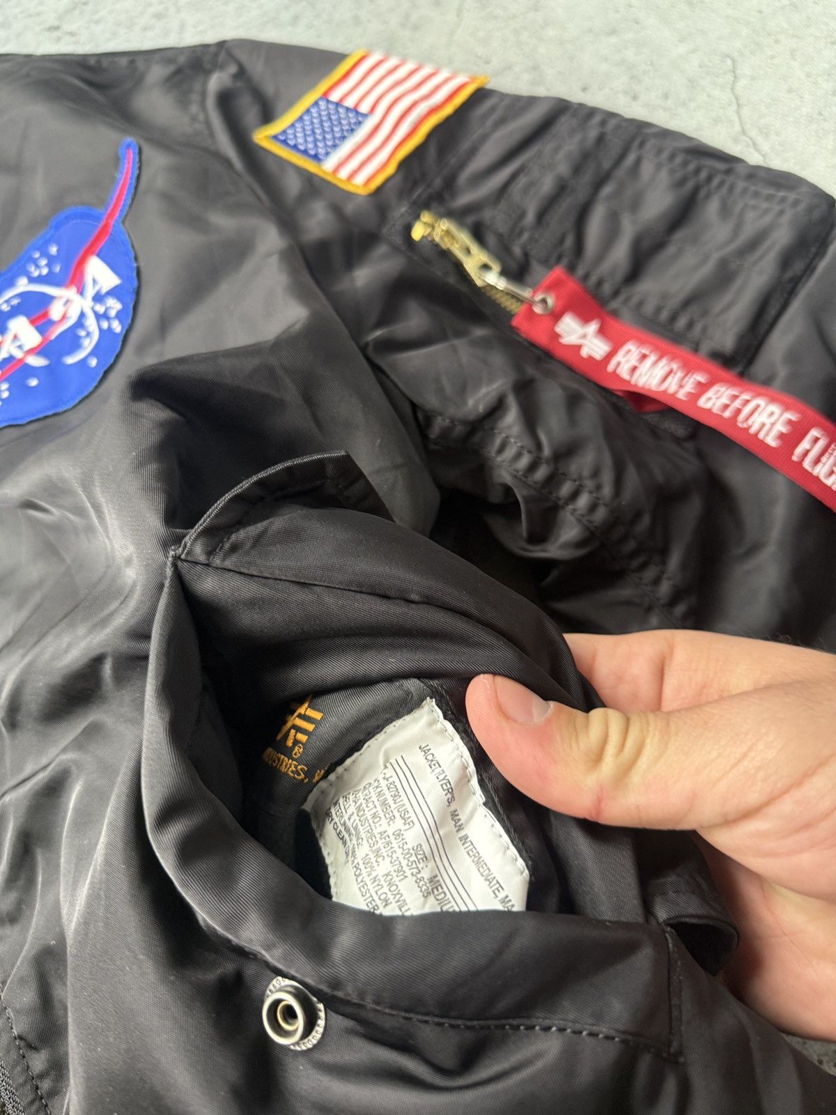 Alpha Industries ALPHA INDUSTRIES MENS APOLLO MA-1 NASA FLIGHT JACKET Size US M / EU 48-50 / 2 - 8 Thumbnail