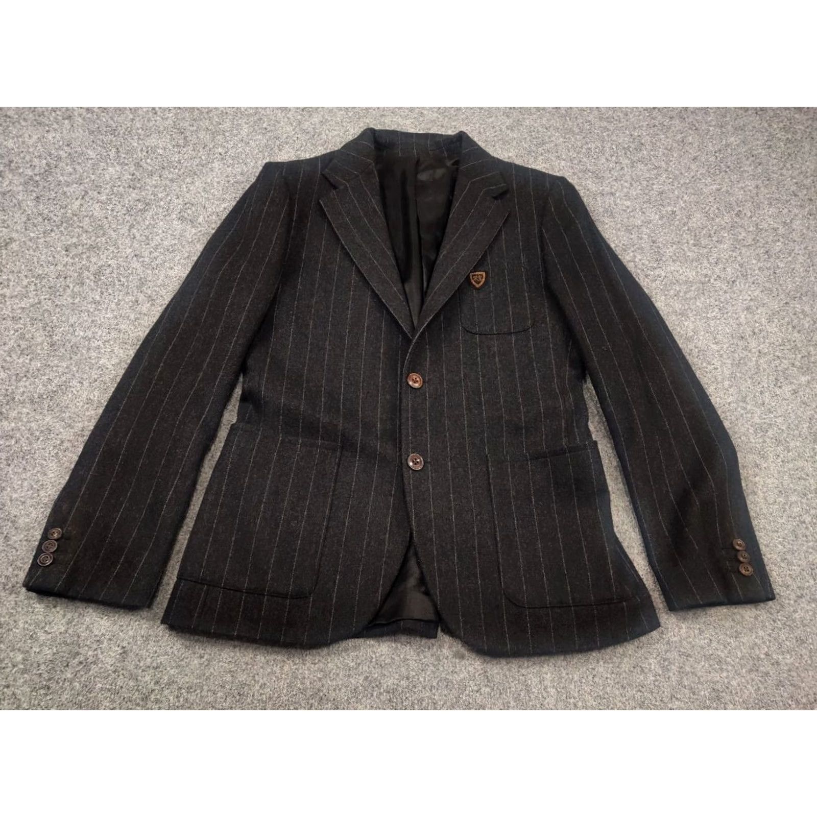 Polo Ralph Lauren VINTAGE Polo Ralph Lauren Black Wool Blend Pin Stripe Sports Blazer Jacket M Men XS? Size US M / EU 48-50 / 2 - 3 Thumbnail