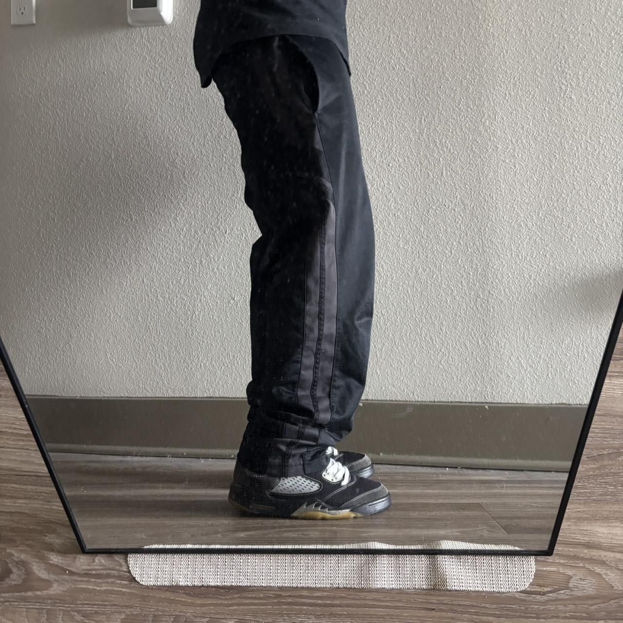 Vintage Crazy Vintage Y2K/2000s Black Grey Striped Essential Track Pants! Size US 32 / EU 48 - 2 Thumbnail