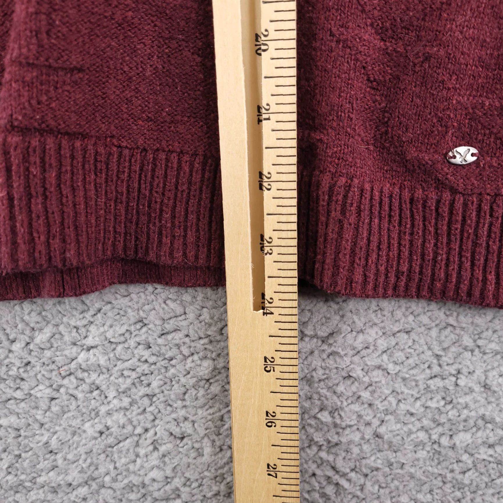 American Eagle Outfitters American Eagle Outfitters Hoodie Women's M Red Oversized Knit Sweatshirt Baggy Long Sleeve Size M / US 6-8 / IT 42-44 - 7 Thumbnail
