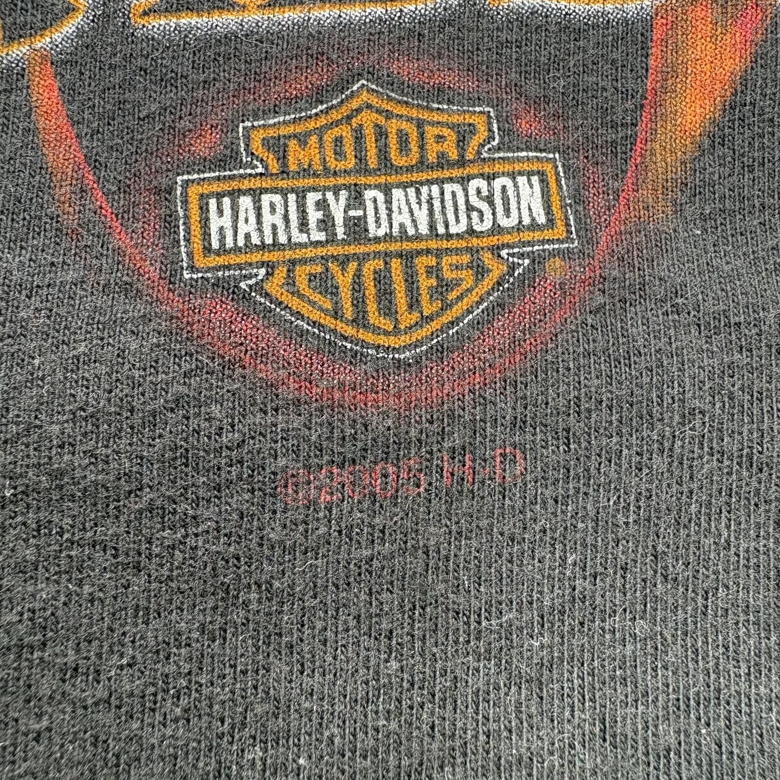 Harley Davidson Vintage Y2K Harley Davidson Flames Moose Grunge Biker Shirt Size US XL / EU 56 / 4 - 6 Thumbnail