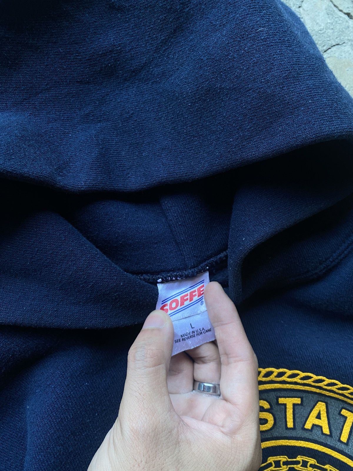 Vintage Vintage US NAVY Reflective Hoodie Size US L / EU 52-54 / 3 - 5 Thumbnail