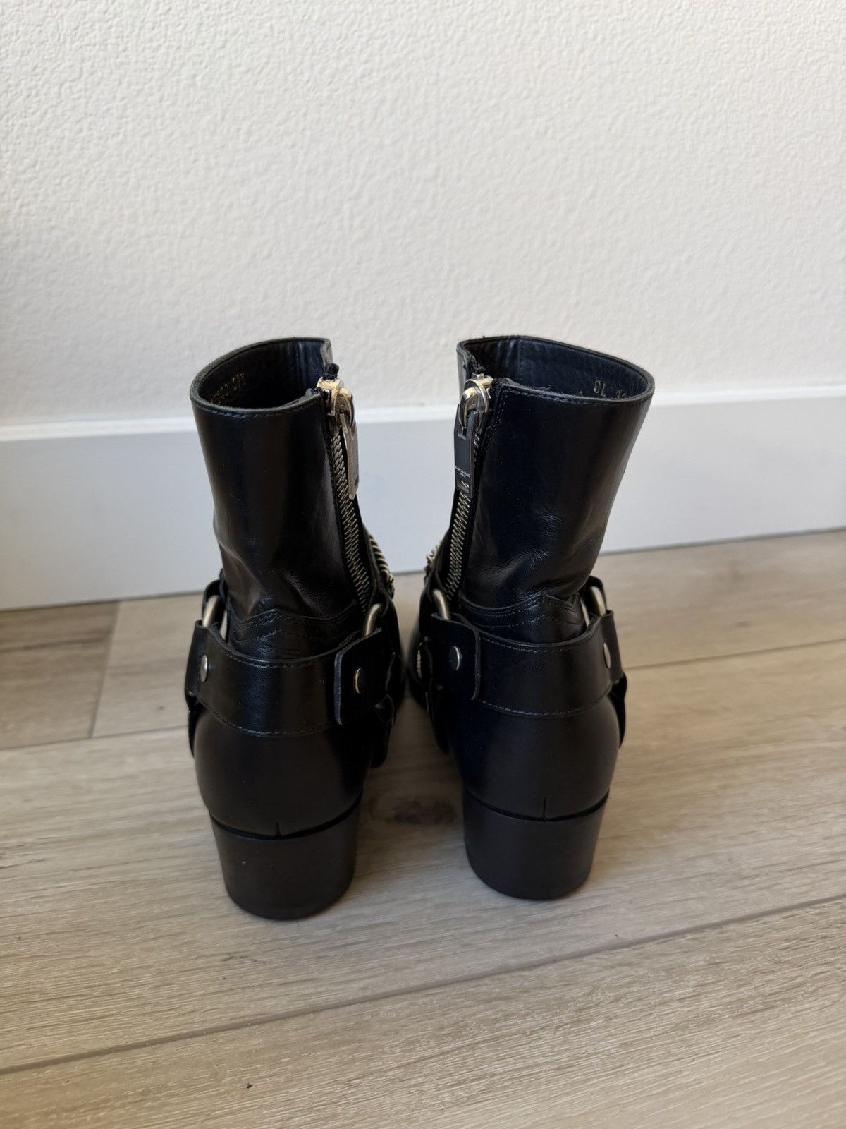 Saint Laurent Paris FW13 Leather Chain Harness Wyatt Boots 37.5 Size US 7.5 / IT 37.5 - 5 Thumbnail