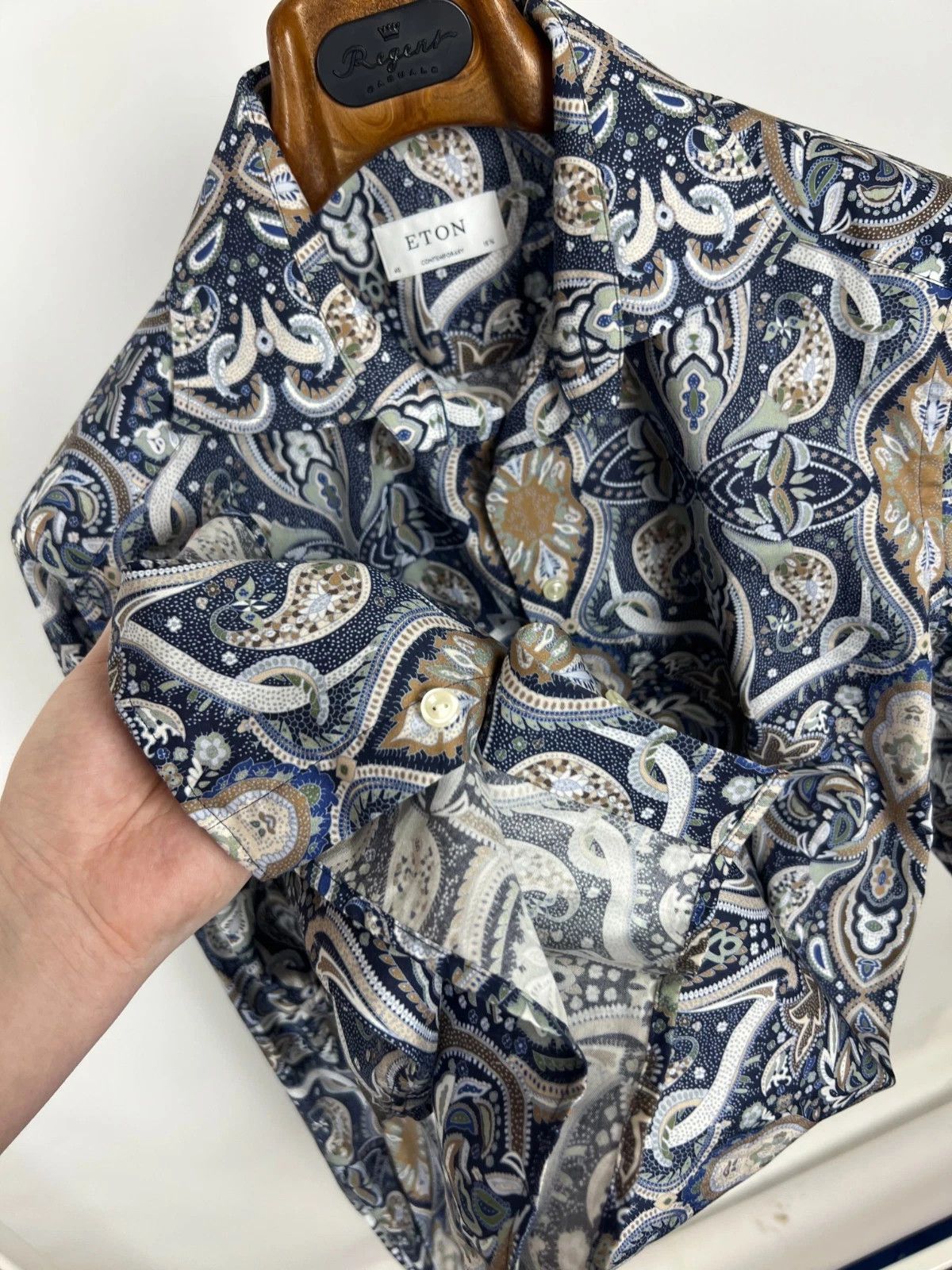 Eton Eton Contemporary Abstract Multicolor Shirt Long Sleeve Size US M / EU 48-50 / 2 - 6 Thumbnail