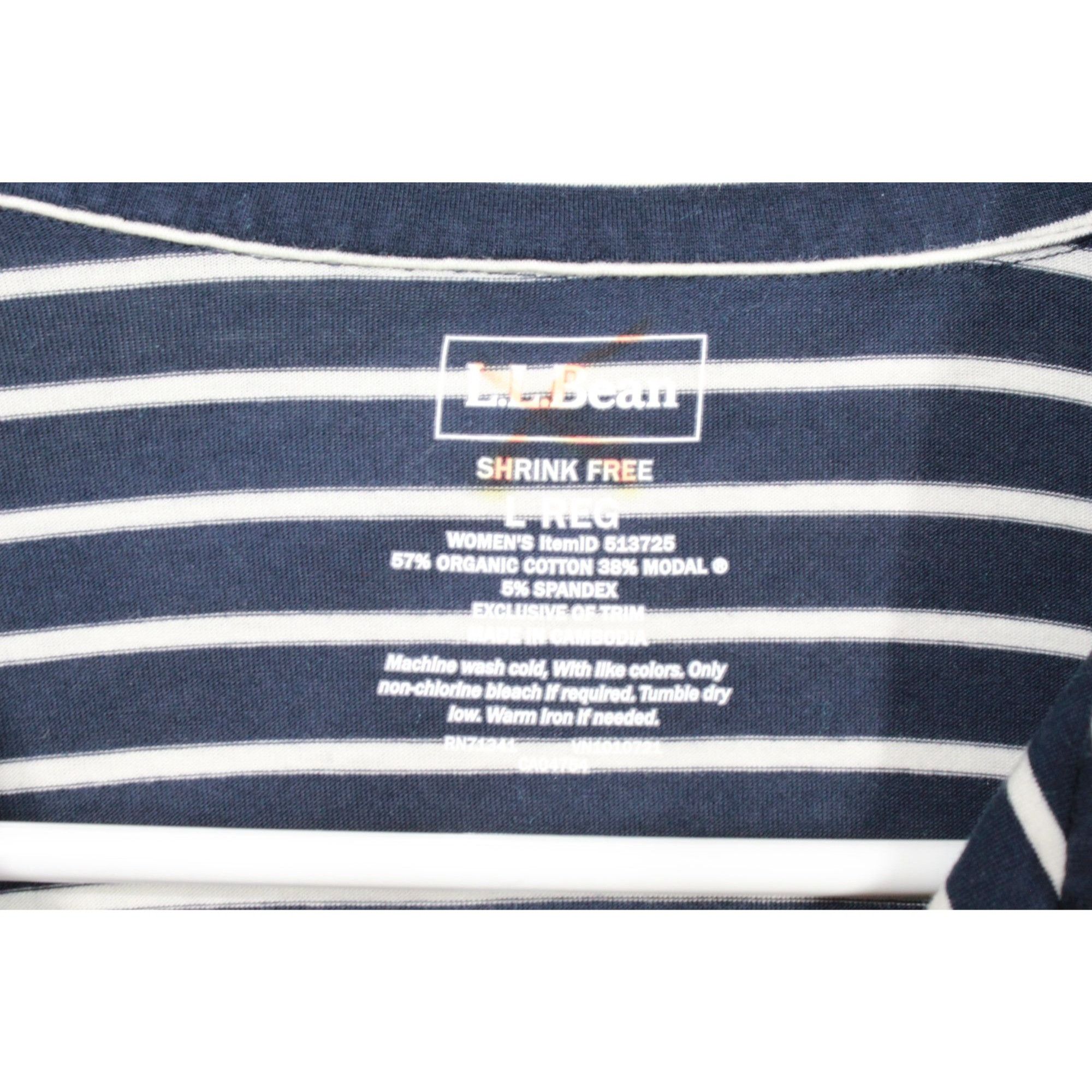 L.L. Bean LL Bean Super Soft Shrink Free Button Nightgown Stripe Size L / US 10 / IT 46 - 4 Thumbnail
