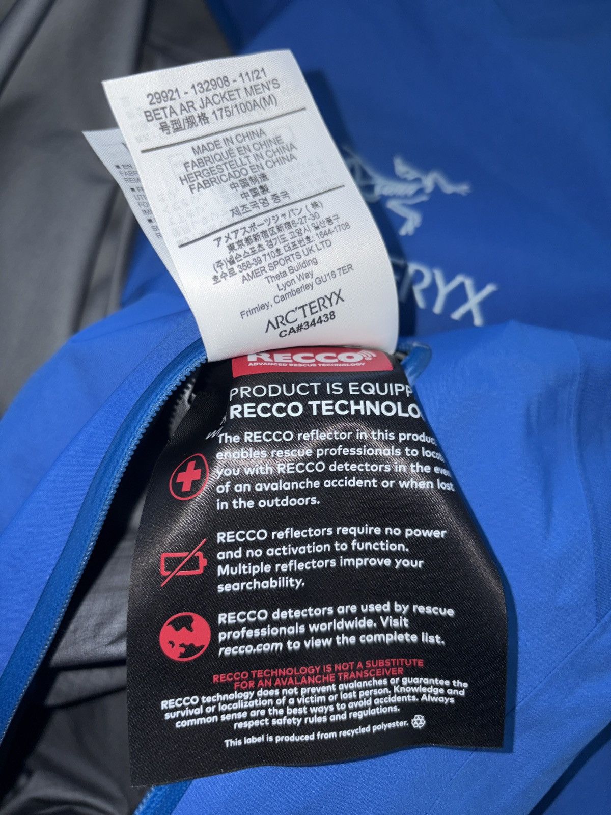 Arc'teryx Arc’teryx Beta AR Jacket – Blue – Men’s Medium (M) Size US M / EU 48-50 / 2 - 12 Thumbnail
