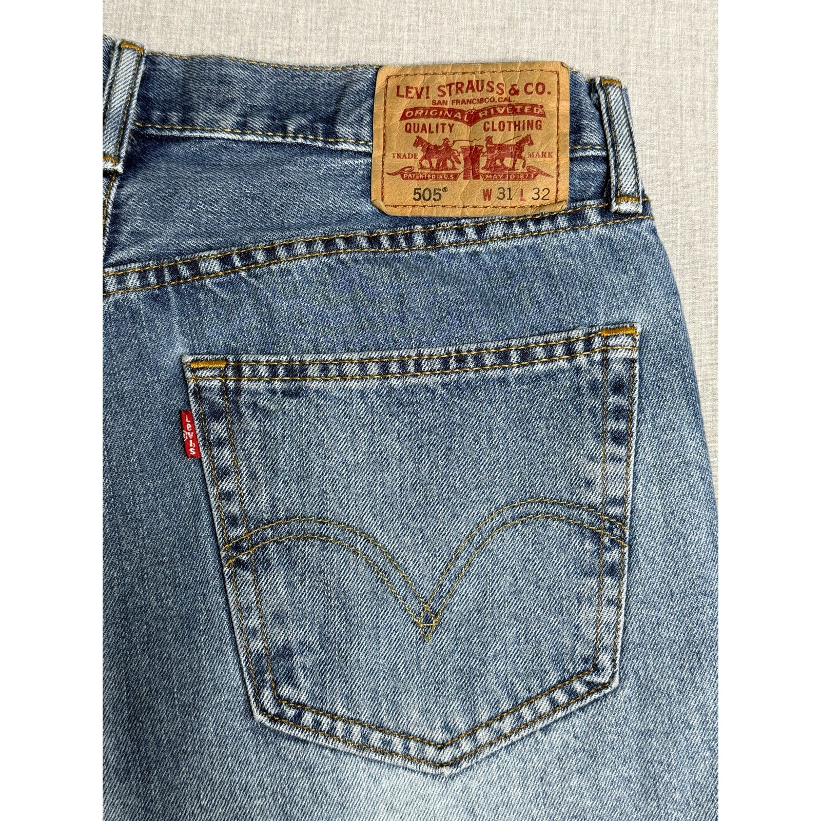 Levi's Levi’s 505 Straight Fit Custom Bleached Flame Jeans 31x32 Size US 31 - 5 Thumbnail