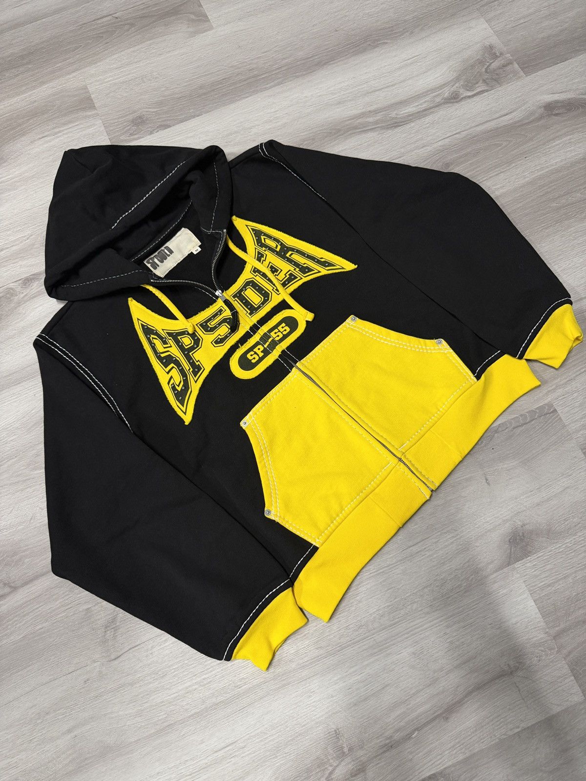 Sp5der Sp5der T&F Zip Hoodie – Black / Yellow Size US L / EU 52-54 / 3 - 1 Thumbnail