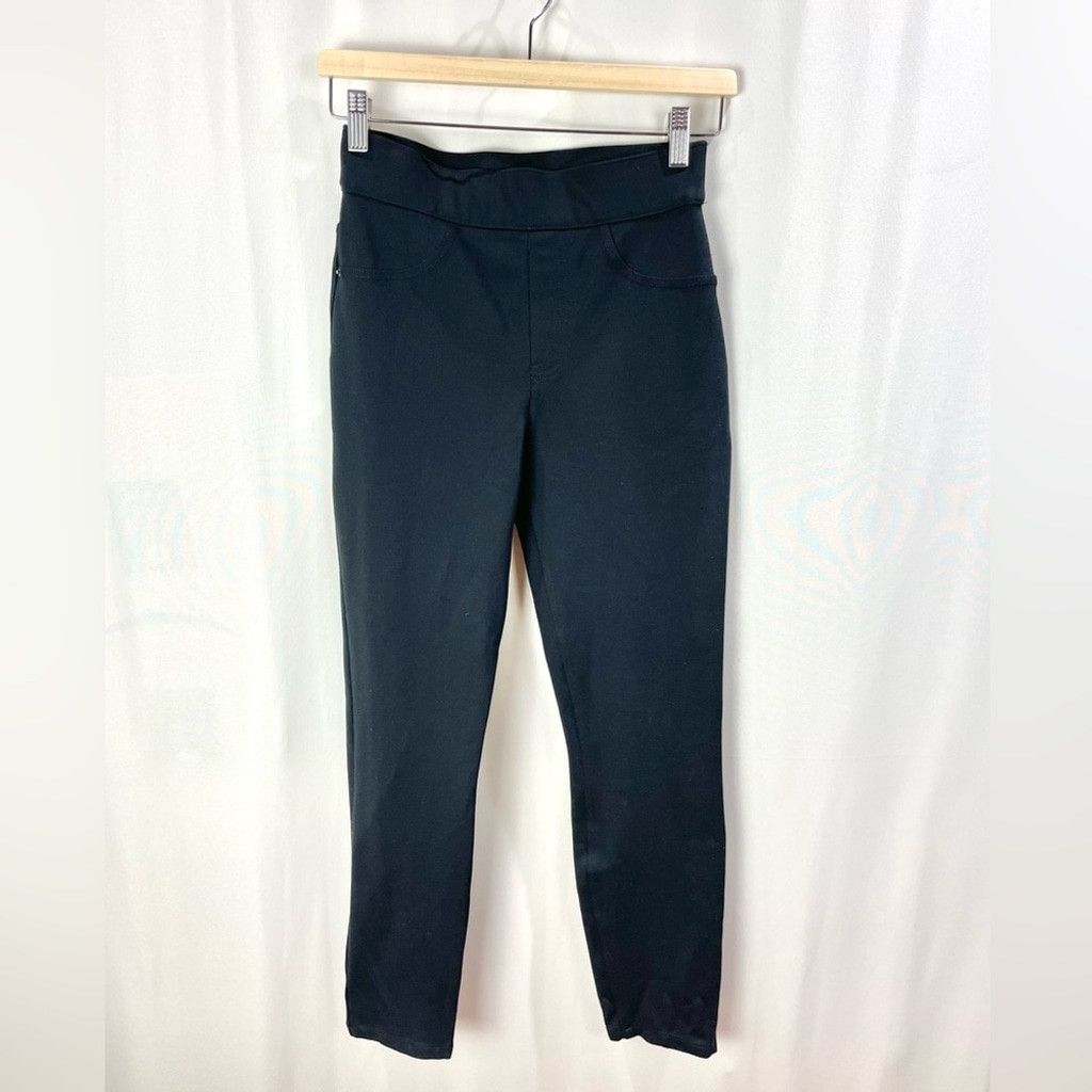 Spanx LIKE NEW SPANX Jean-ish Jet Black Ponte Jeggings Size S Size 27" / US 4 / IT 40 - 4 Thumbnail
