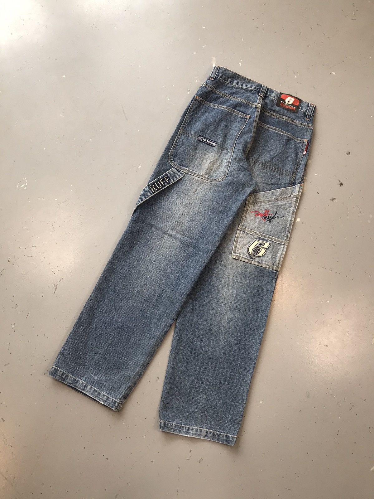 JNCO × Southpole × Vintage Vintage ruff skateboarder logo embroidered big pocket denim Size US 30 / EU 46 - 8 Thumbnail