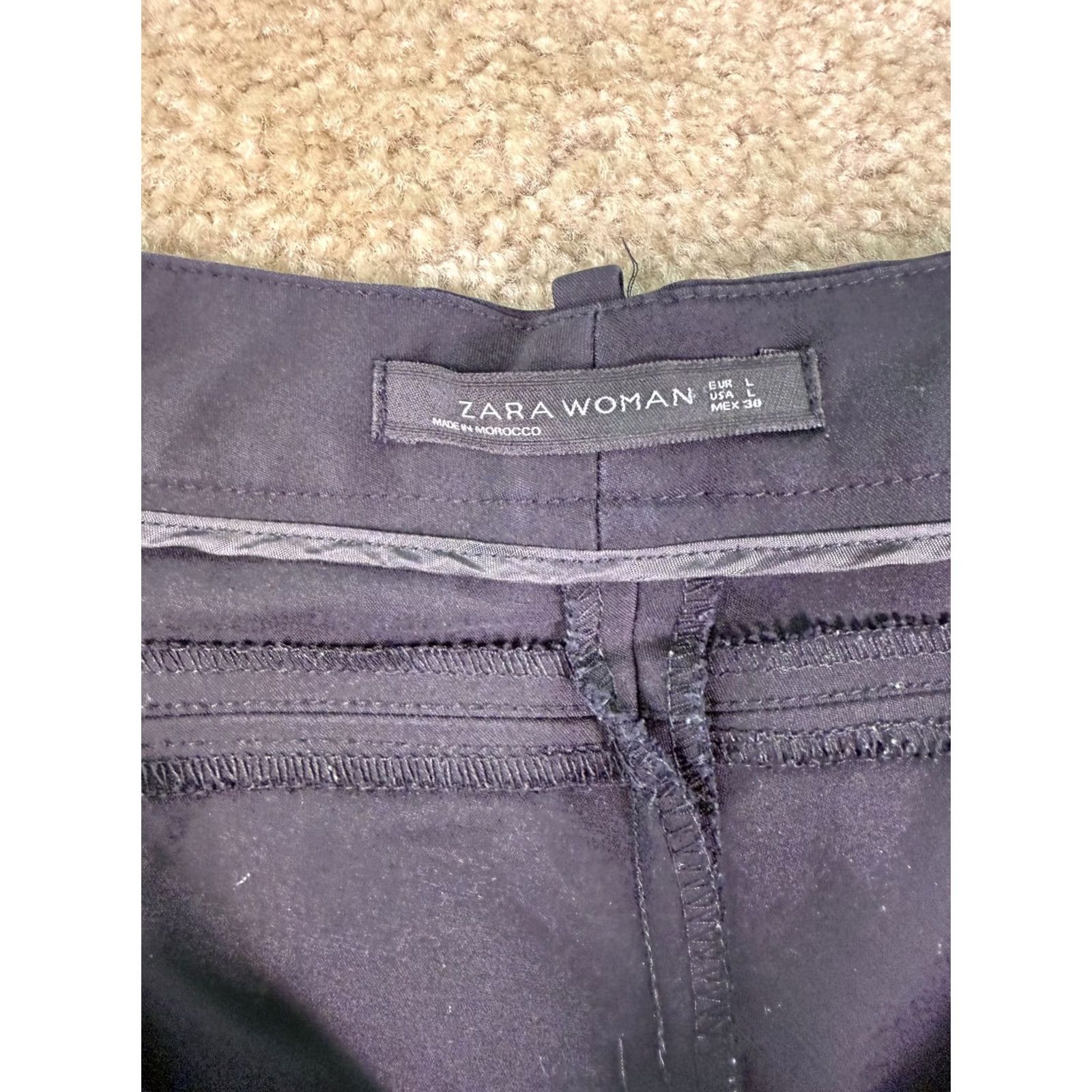 Zara Zara Dress Womens L Black Woman Pants Size Career Straight Zip Pockets E208 Size 36" / US 14 / IT 50 - 4 Thumbnail