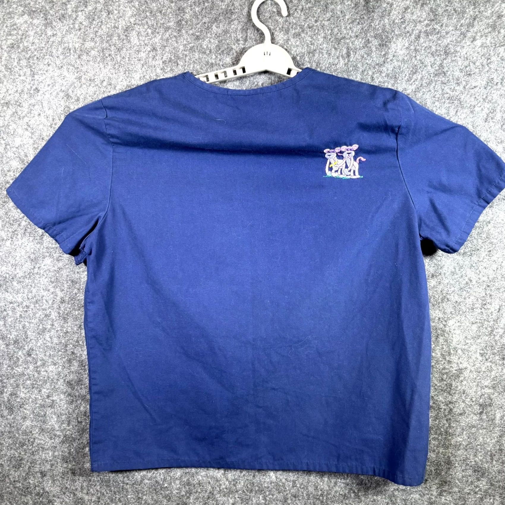 Vintage SB Scrubs Top Unisex M Blue Polyester Cartoon Embroidery Medical Nursing Uniform Size US M / EU 48-50 / 2 - 5 Thumbnail