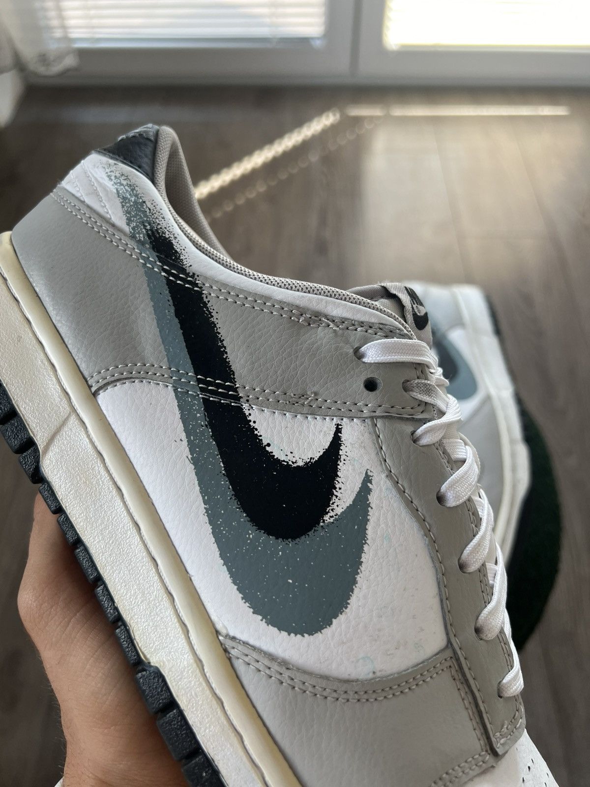 Japanese Brand × Nike ‼️Nike Dunk Low Stencil Swoosh Sneakers‼️ Size US 11 / EU 44 - 14 Thumbnail