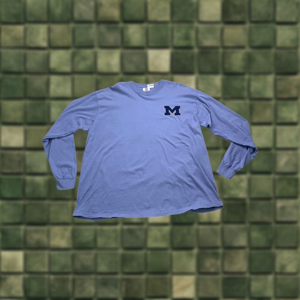 Comfort Colors Comfort Colors University Of Michigan Big House Graphic Long Sleeve Shirt 2XL Blue Mens Womens Unisex Adults Crew Neck Graphic Print Cotton Blend NWT Size US XXL / EU 58 / 5 - 1 Thumbnail