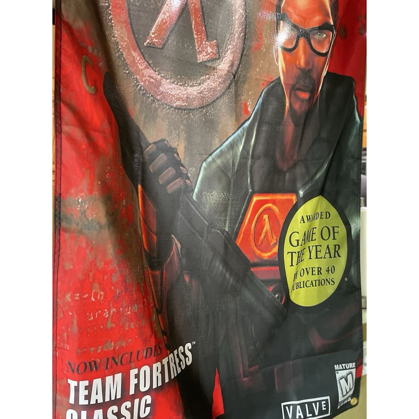 Other Half-life 5ft Flag PC 1998 VALVe Banner Poster Team Fortress Size ONE SIZE - 3 Thumbnail