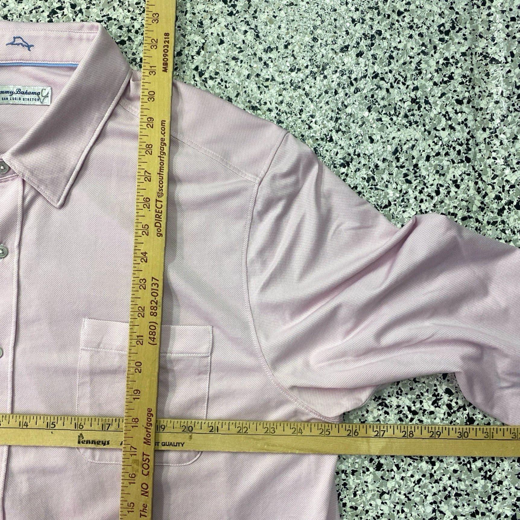 Tommy Bahama Tommy Bahama The San Lucio Stretch Shirt Mens XXL Pink Button-Up Long Sleeve Geo Size US XXL / EU 58 / 5 - 3 Thumbnail
