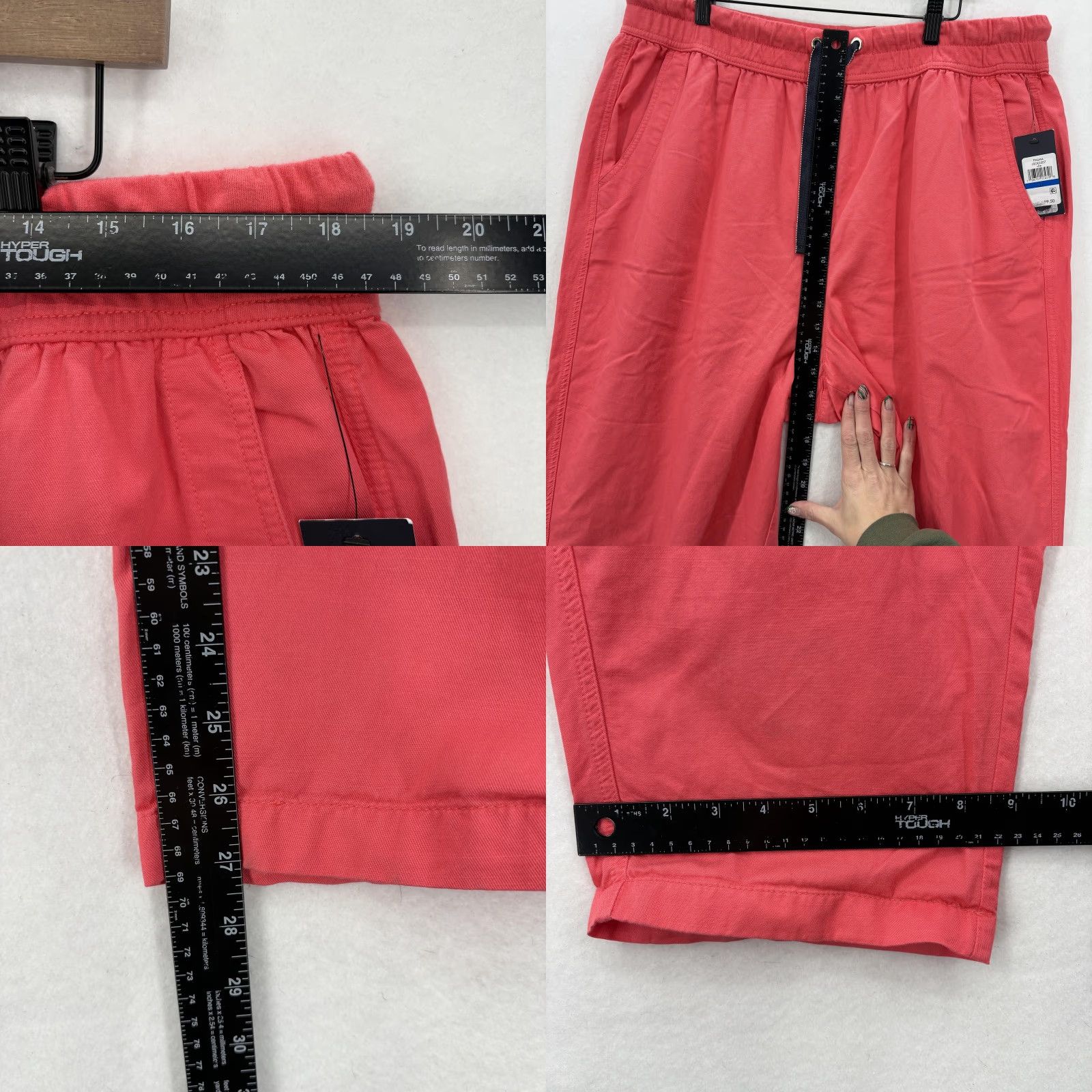 Tommy Hilfiger Tommy Hilfiger Palma Jogger Womens XL Pink Casual Drawstring Pants Tapered Relaxed Size 40" / US 18 - 8 Thumbnail
