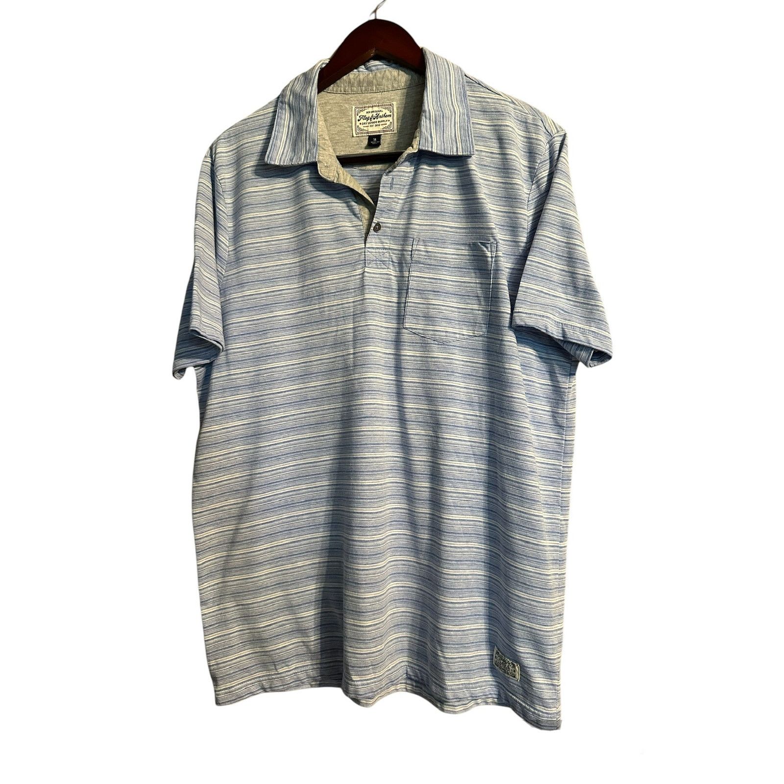 Flag & Anthem Flag & Anthem Light Blue Striped Polo Size XL Size US XL / EU 56 / 4 - 1 Thumbnail