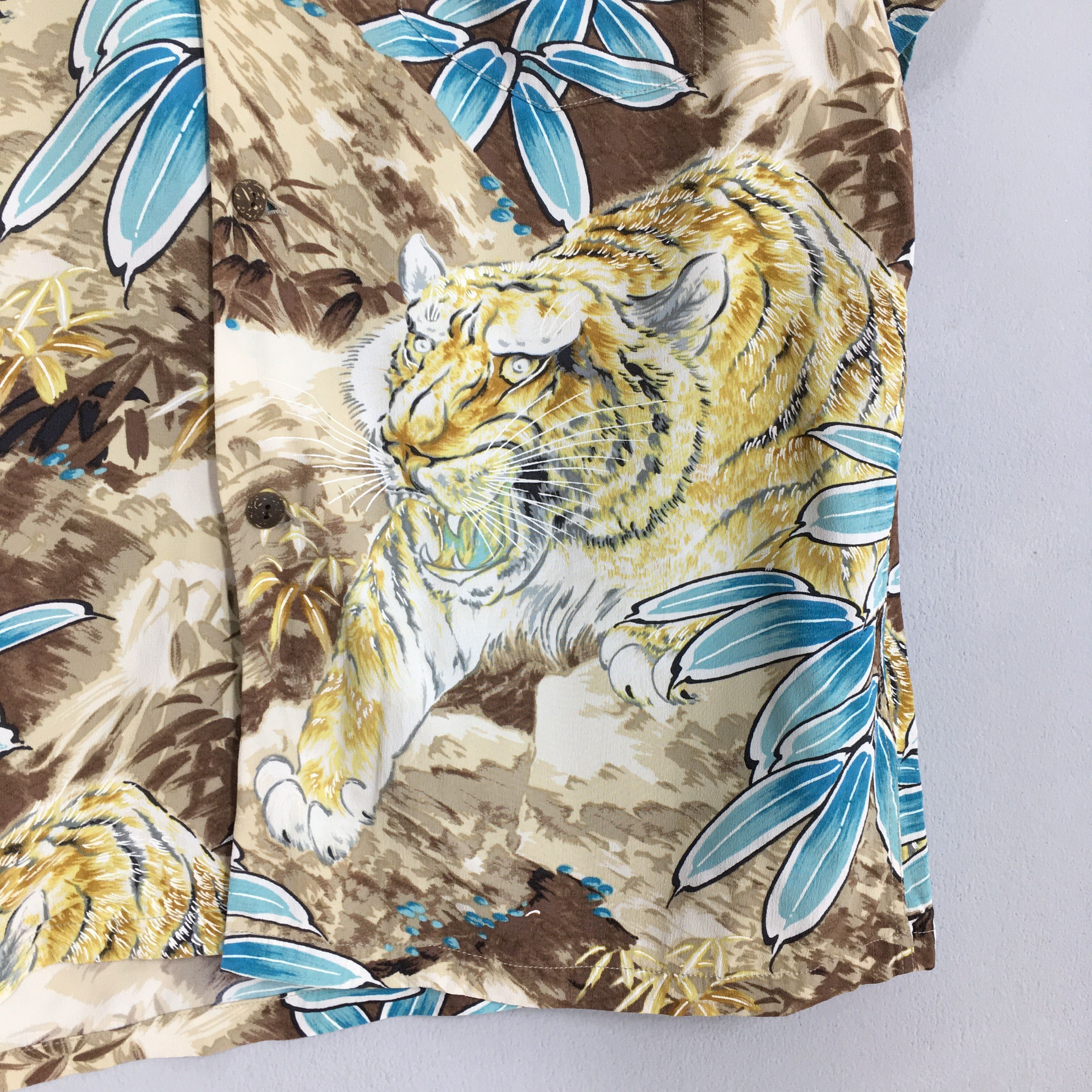 Sun Surf Vintage Sun Surf Jungle Tiger Roar Aloha Rayon Shirt Medium Size US M / EU 48-50 / 2 - 4 Thumbnail