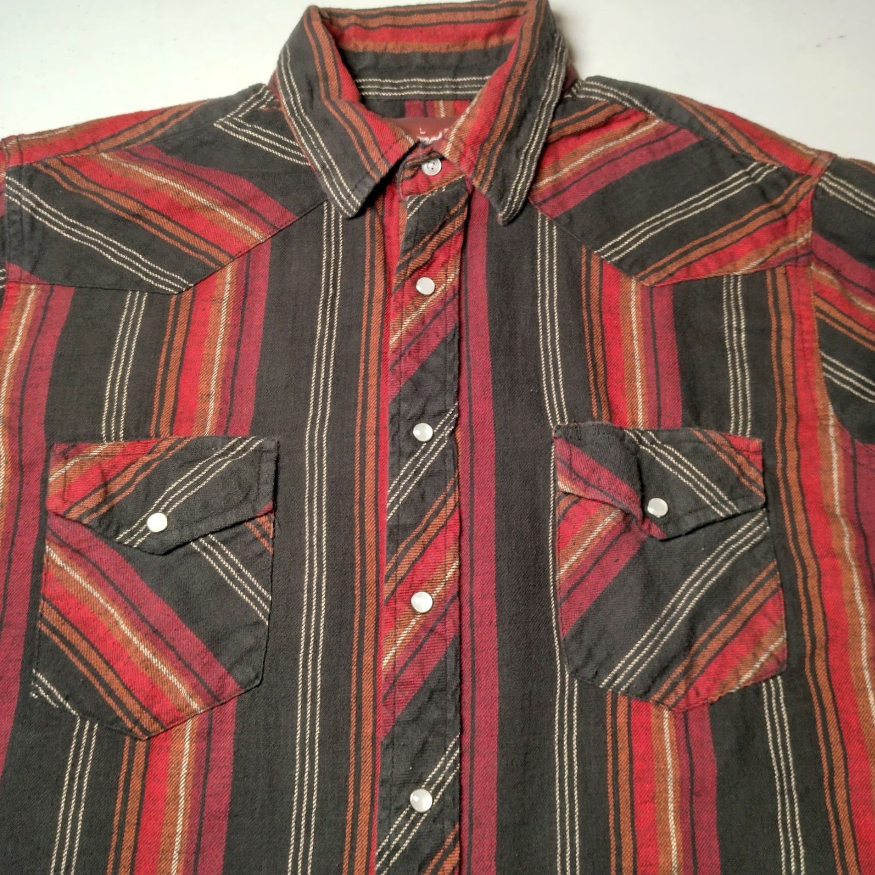 Wrangler Wrangler Western Shirt Men L Red Flannel Snap Long Sleeve Cowboy Rodeo Pockets Cotton Mens Size US L / EU 52-54 / 3 - 2 Thumbnail