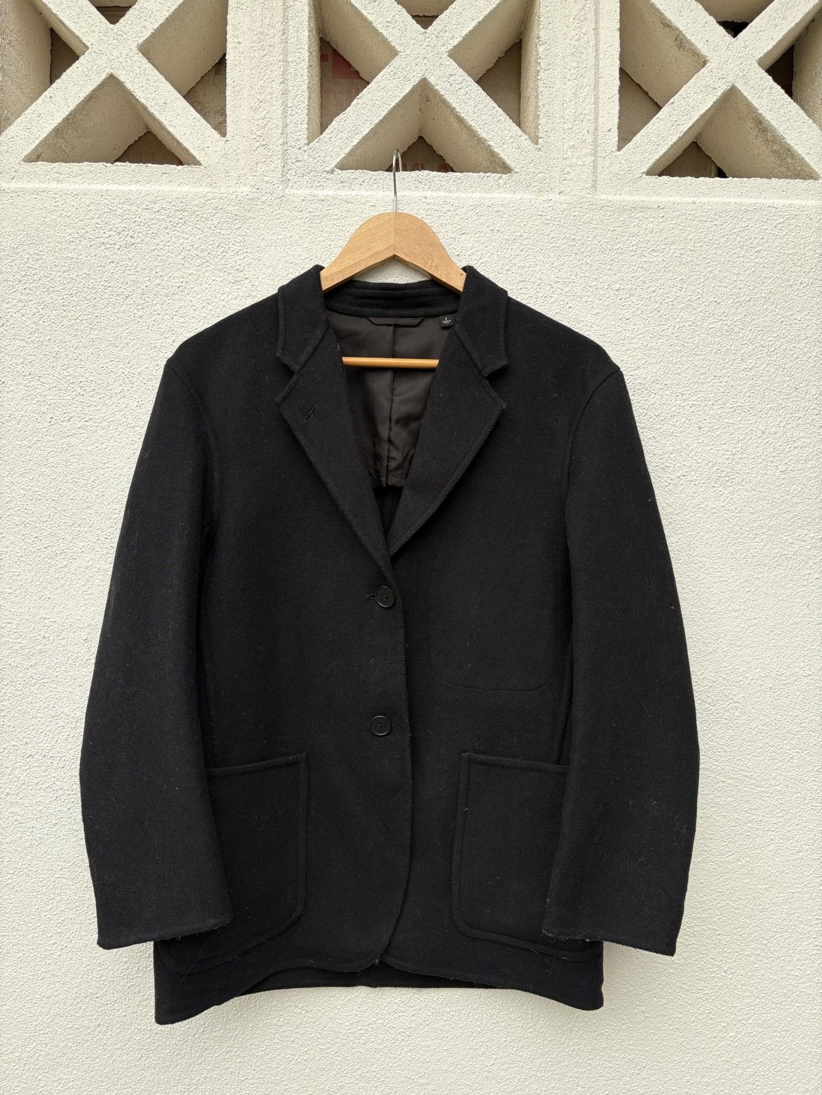 Japanese Brand Uniqlo U Wool Double Pocket Jacket Coat Size US S / EU 44-46 / 1 - 1 Thumbnail