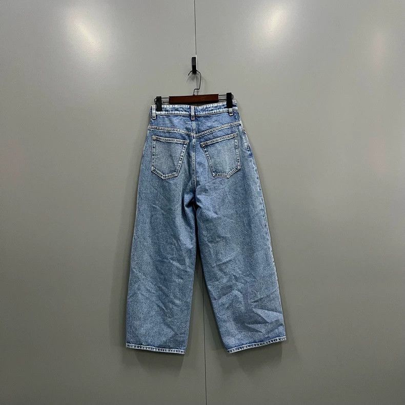 Maison Margiela Maison Margiela Blue high-waisted wide-leg jeans 2502-Nexta Size US 27 - 2 Thumbnail