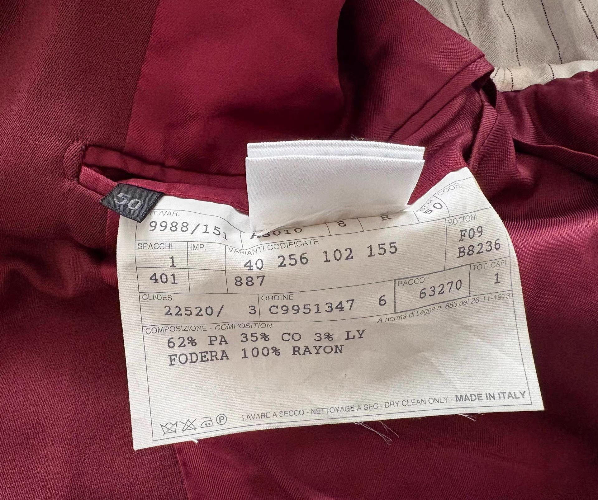 Prada Prada Men's Burgundy Blazer Ｑ21 Size 48R - 6 Thumbnail