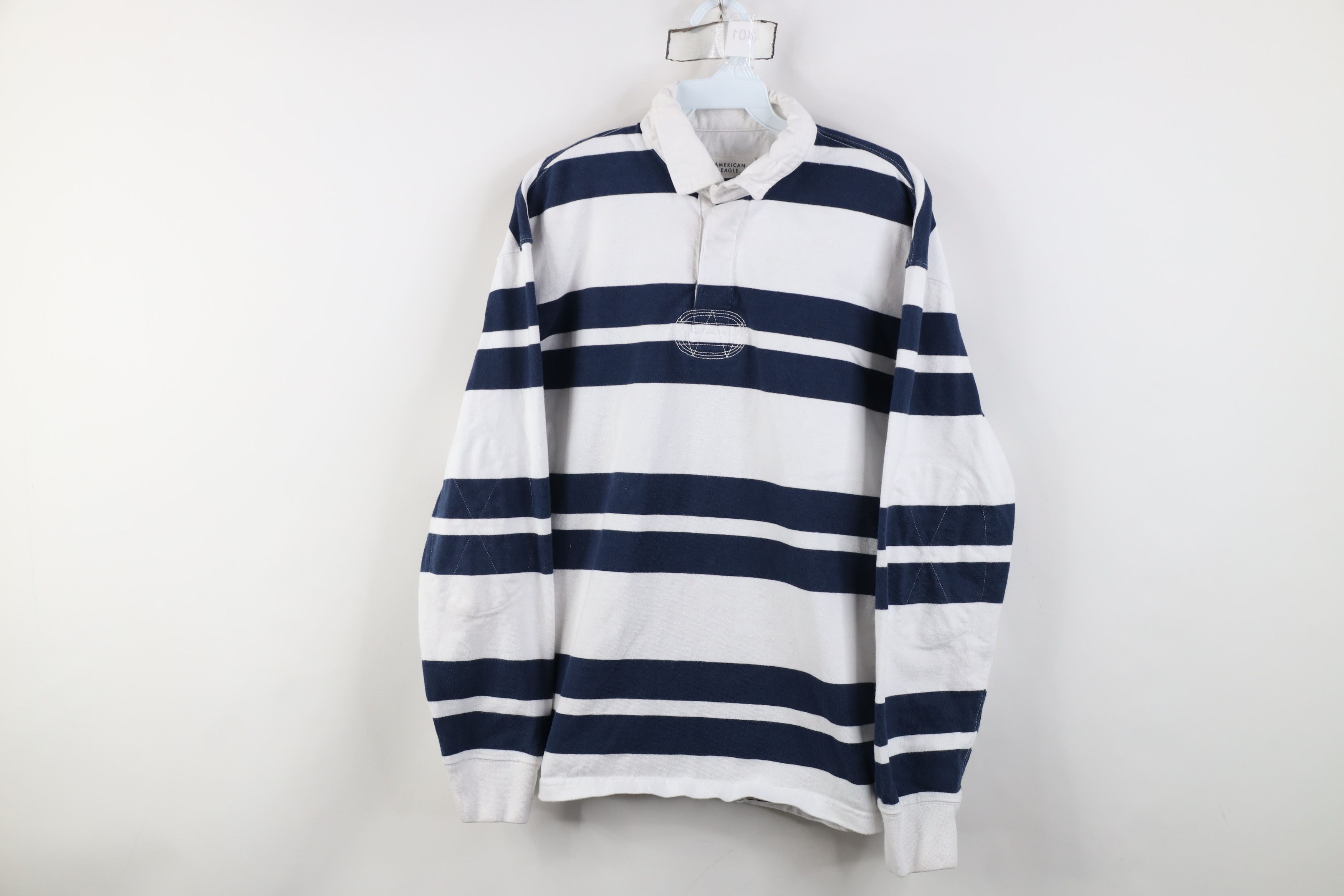 American Eagle Outfitters Vintage Y2K American Eagle Outfitters Long Sleeve Rugby Polo Size US S / EU 44-46 / 1 - 1 Thumbnail