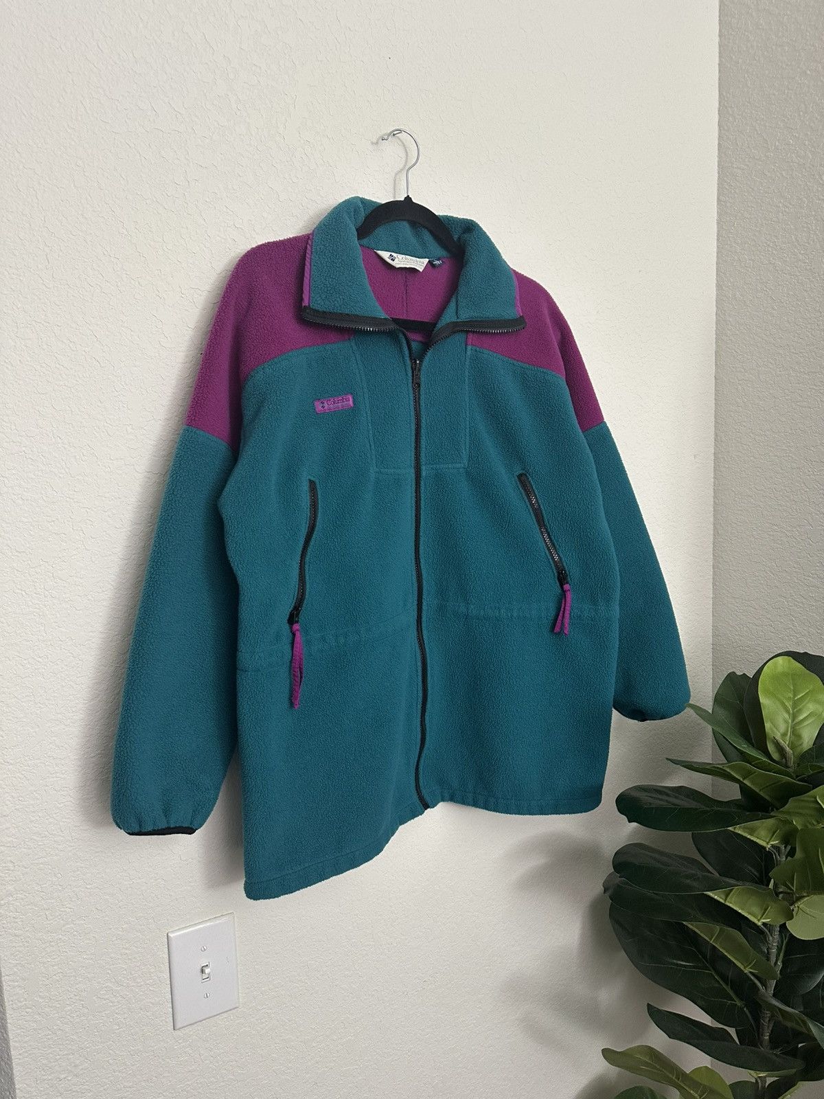 Columbia × Vintage Vintage 90s Columbia Women's Large Fleece Jacket Made In USA Size L / US 10 / IT 46 - 1 Thumbnail
