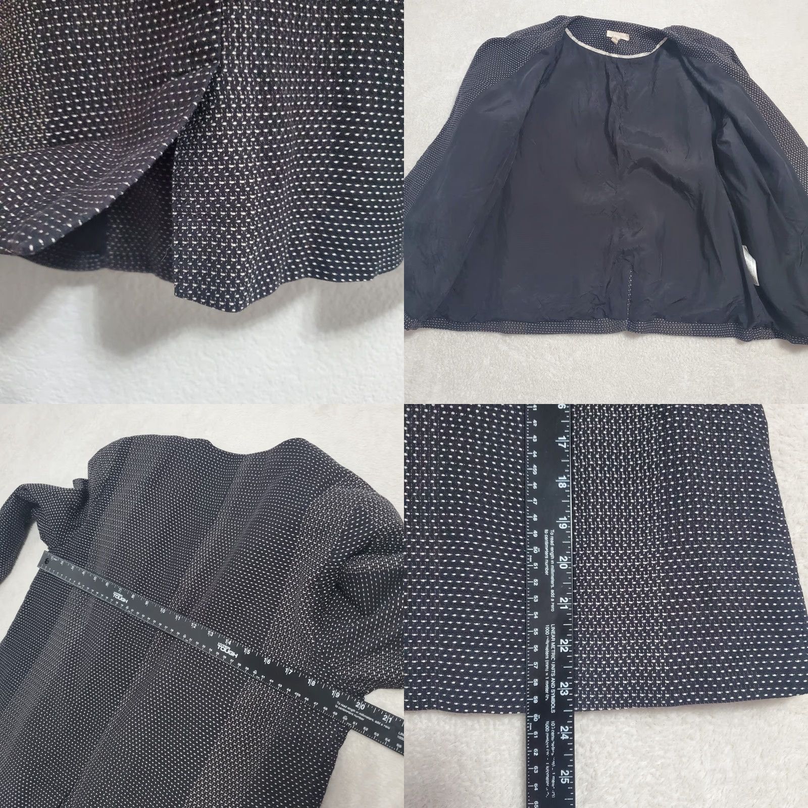 Eileen Fisher Eileen Fisher Jacket Women M Black Organic Cotton Karume Dash Open Front Blazer Size M / US 6-8 / IT 42-44 - 8 Thumbnail