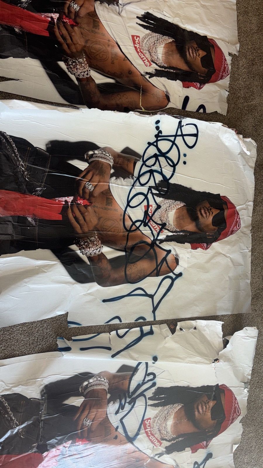 Supreme PLAYBOI CARTI SUPREME (6ft x 4.5ft) POSTER Size 46 - 3 Thumbnail