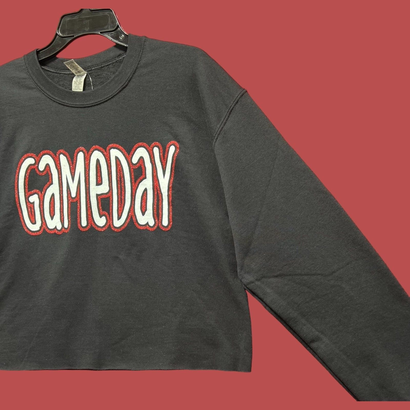 Gildan Gildan - Women's Long Sleeve Printed Sweatshirt - Black - Me Size M / US 6-8 / IT 42-44 - 11 Thumbnail