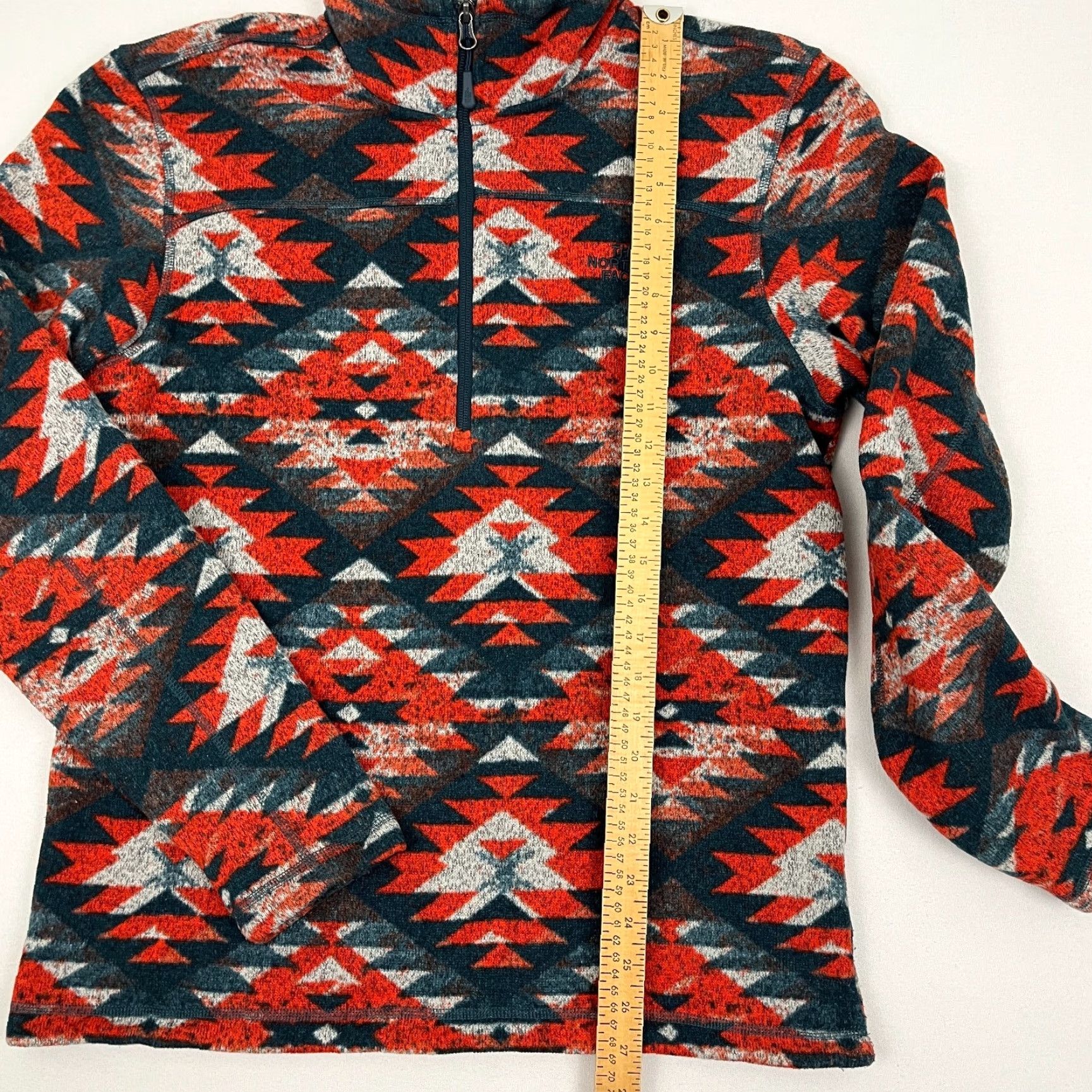 The North Face The North Face Sweater Mens M Aztec Southwestern 1/2 Zip Pullover Fleece Orange Geometric Multicolor Size US M / EU 48-50 / 2 - 4 Thumbnail