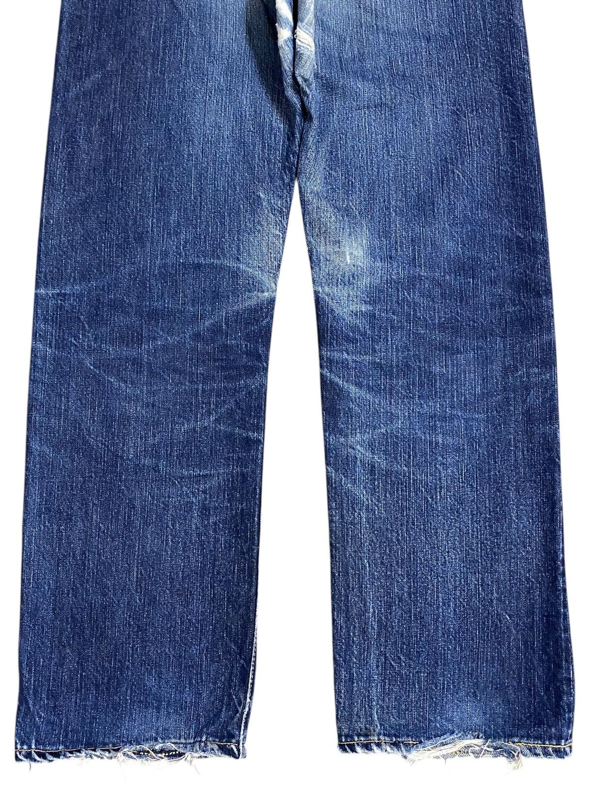 Japanese Brand Vintage Nylon Blue Wash Distressed Loose Jeans Size US 29 - 6 Thumbnail