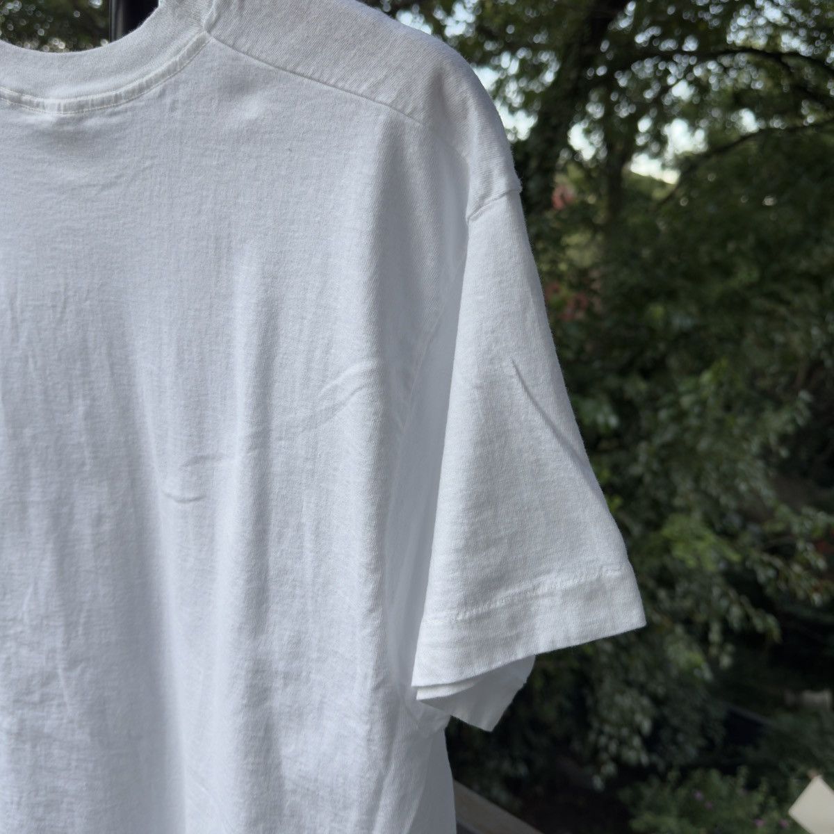 Vintage 80s Blank White Paper Thin Shirt ERD Grunge Thrashed Faded Size US XL / EU 56 / 4 - 6 Thumbnail