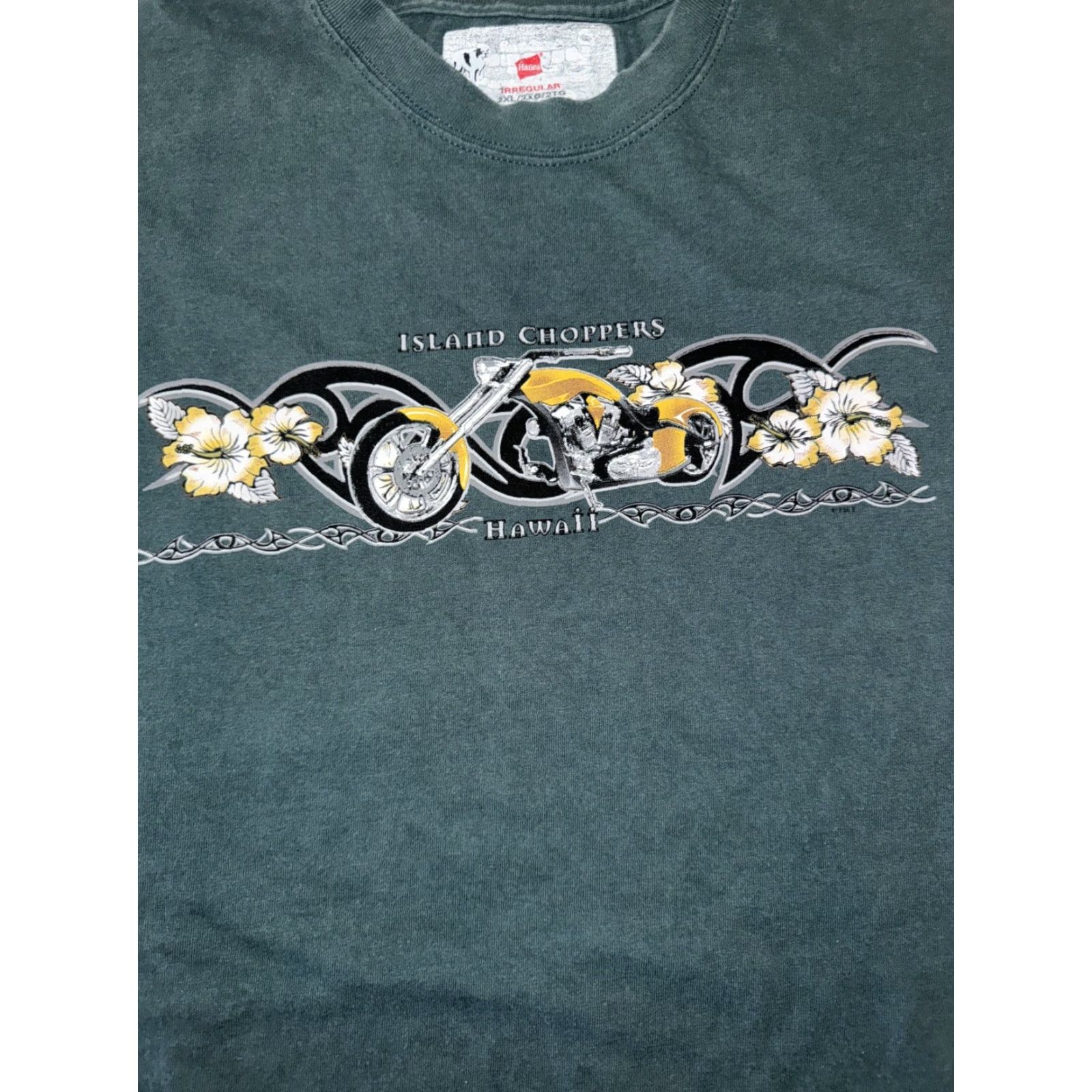 Vintage Choppers T-Shirt Men 2XL Green Y2K Island Choppers Shirt Regular Size 2XL Mens Green Y2K Island Choppers T-Shirt Size US XXL / EU 58 / 5 - 2 Thumbnail